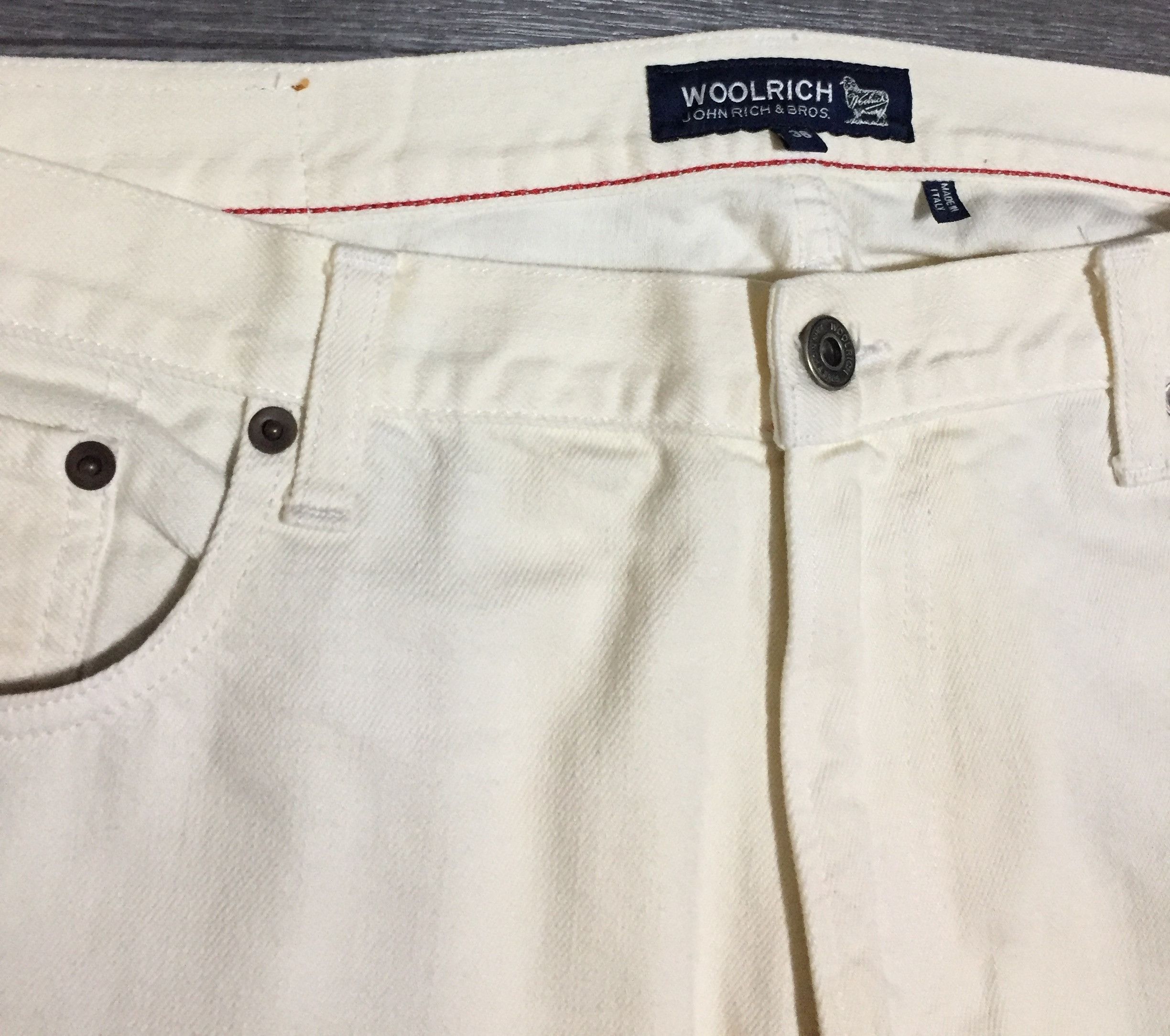 Woolrich Woolen Mills Woolrich Woolen Mills White Heavy Jeans Denim Made in Italy Size US 36 / EU 52 - 4 Thumbnail