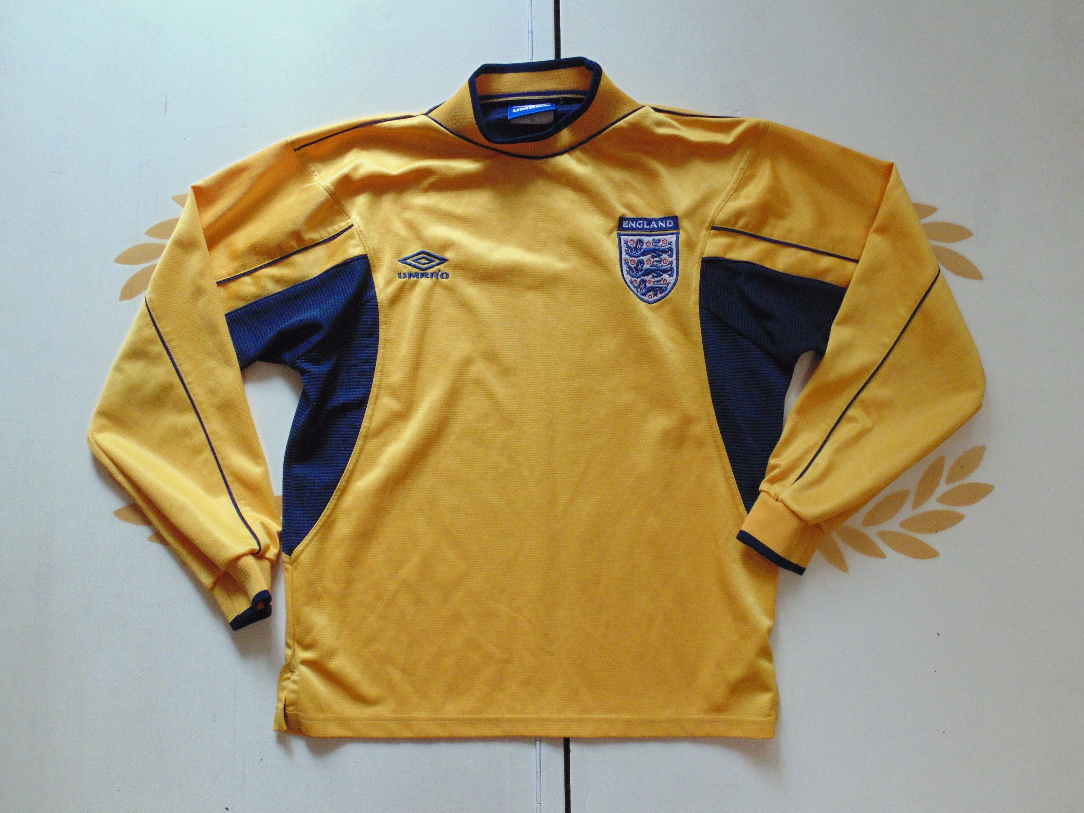 Maillot football/football vintage années 90 Umbro England gardien de