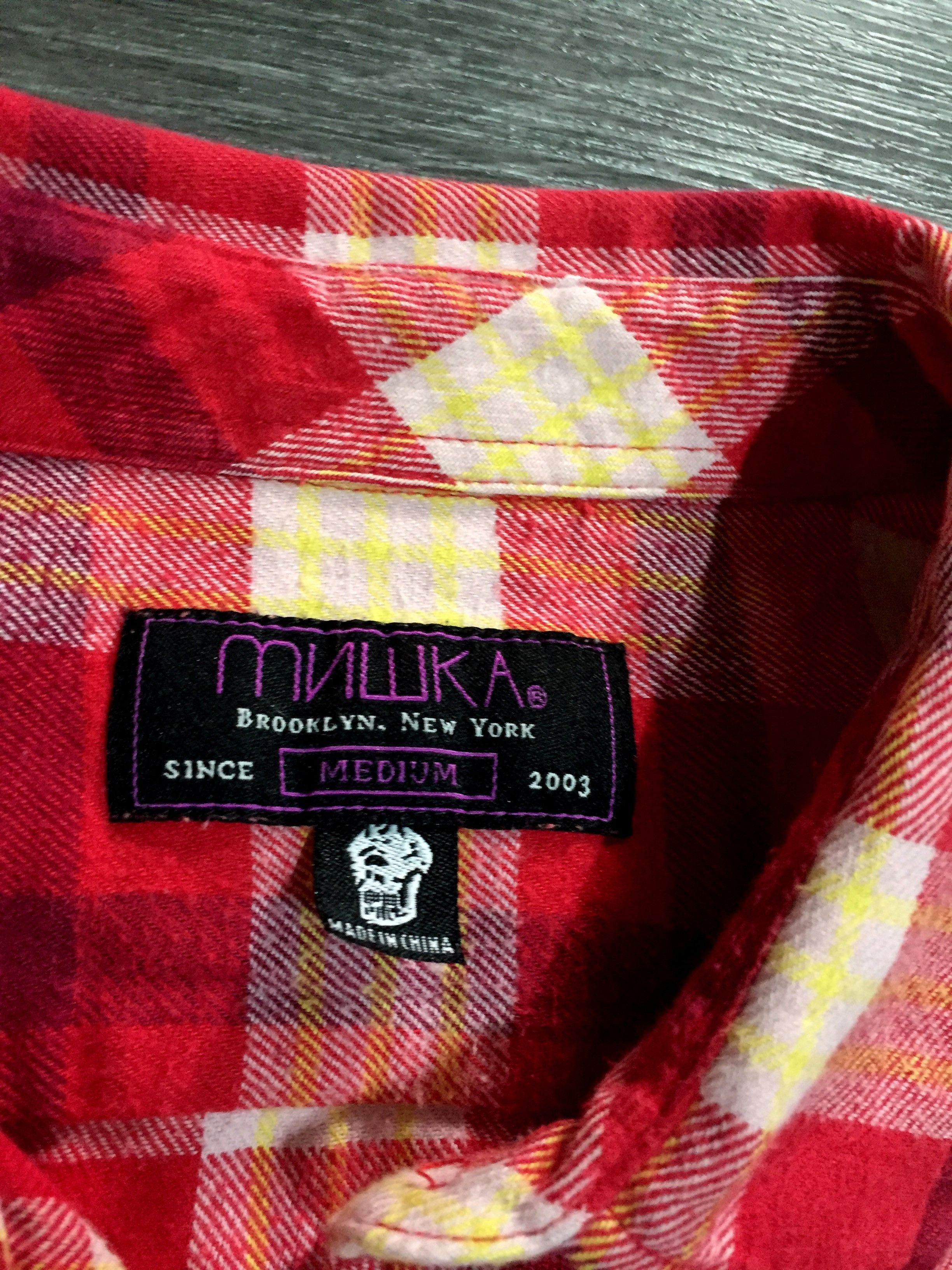 Mishka Mishka Мишка Flannel Checkered Plaid Shirt Size US M / EU 48-50 / 2 - 5 Thumbnail