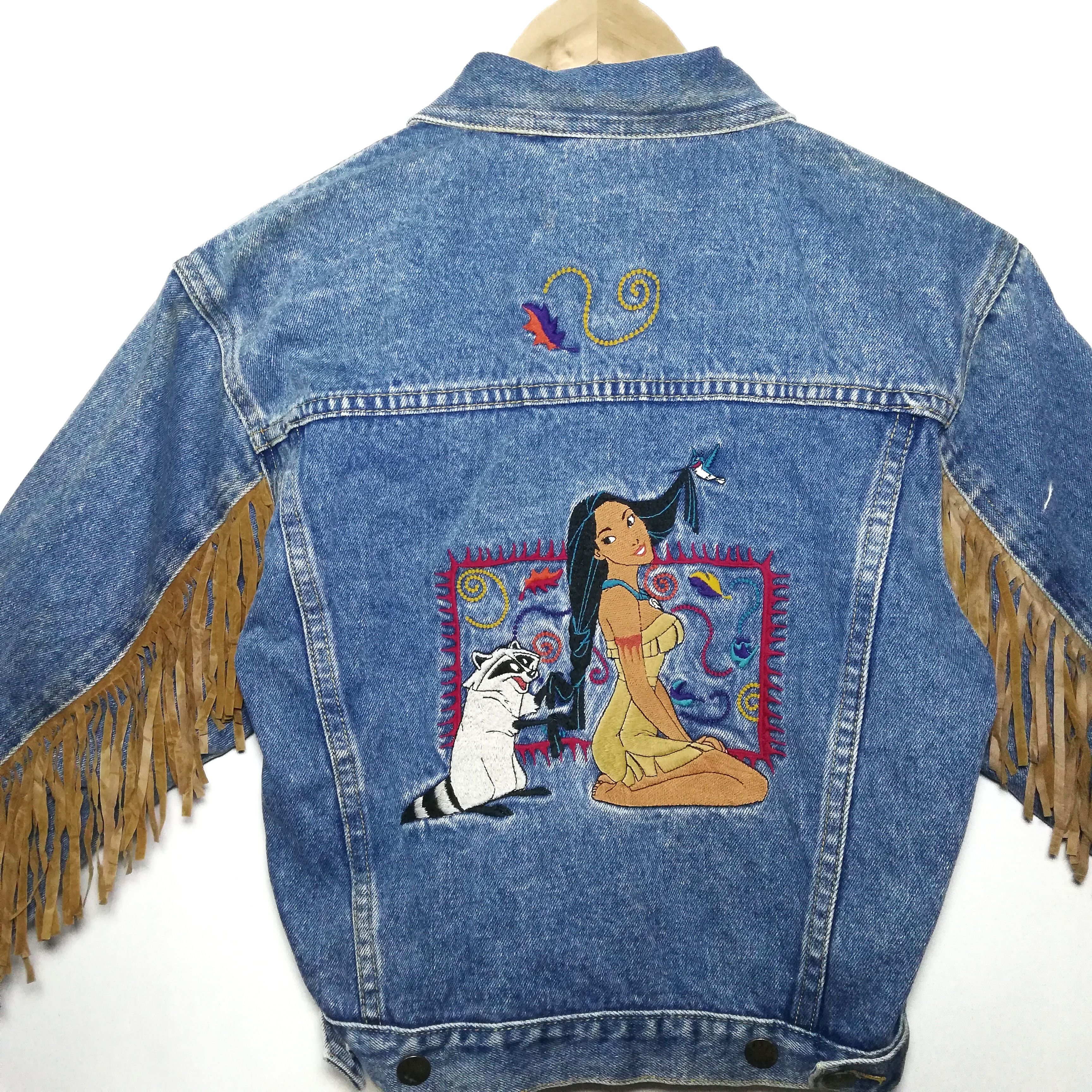Disney × Japanese Brand × Vintage Vintage Denim Jacket Disney Pocahontas 1995 Size US M / EU 48-50 / 2 - 3 Thumbnail