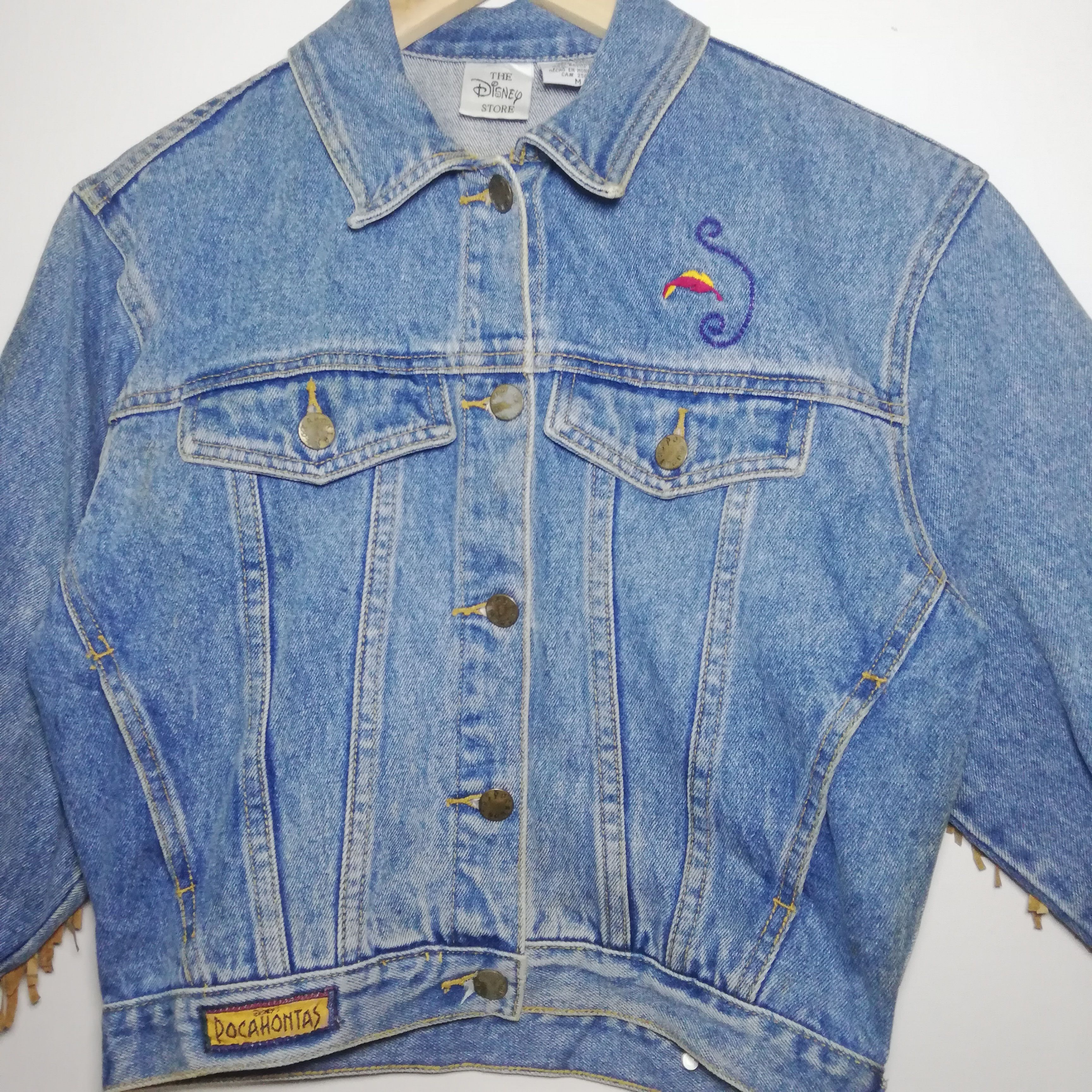 Disney × Japanese Brand × Vintage Vintage Denim Jacket Disney Pocahontas 1995 Size US M / EU 48-50 / 2 - 6 Thumbnail
