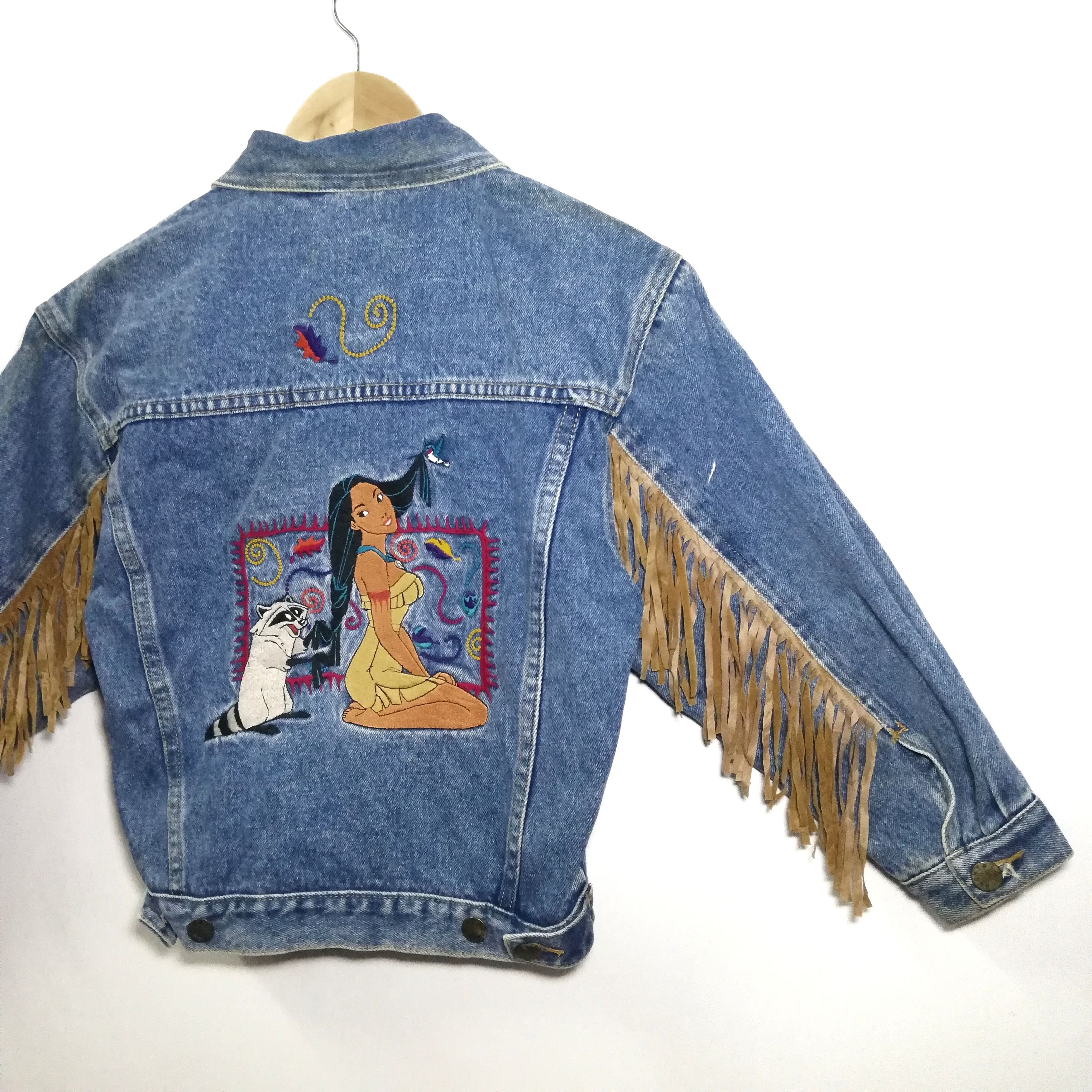 Disney × Japanese Brand × Vintage Vintage Denim Jacket Disney Pocahontas 1995 Size US M / EU 48-50 / 2 - 2 Thumbnail
