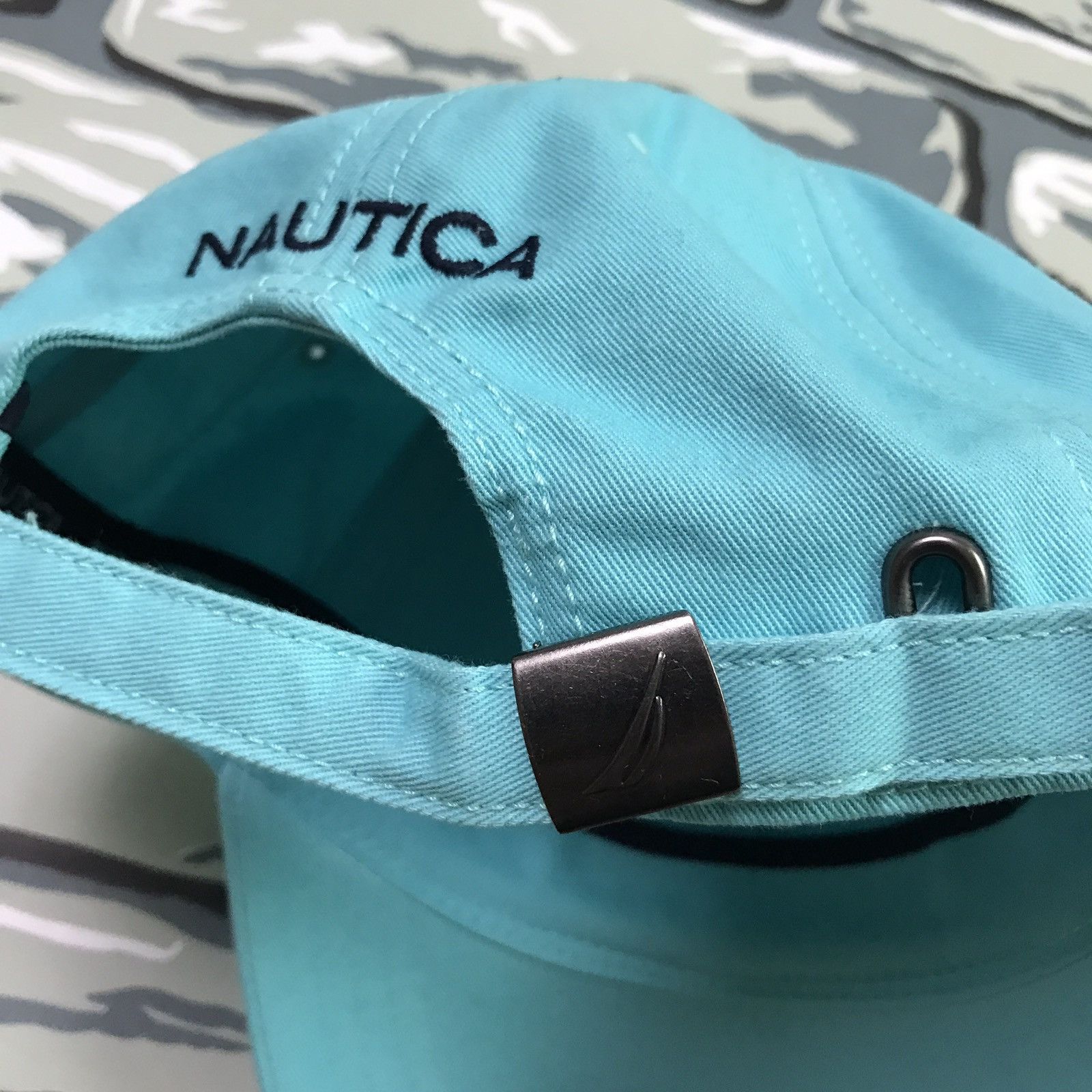 Nautica Nautica Teal Strapback Hat Worn Once Size ONE SIZE - 3 Thumbnail