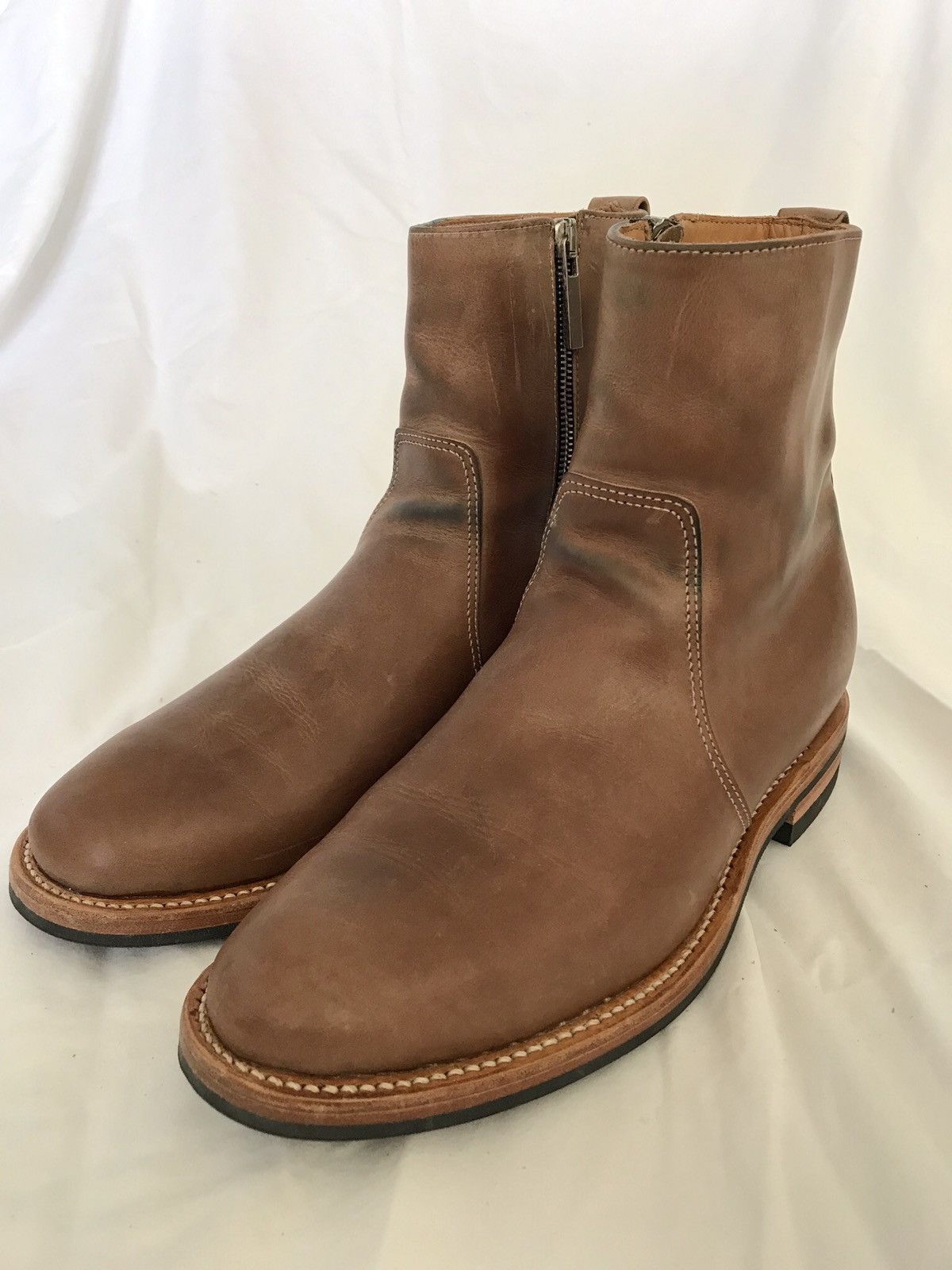 Viberg Viberg Side ZIP Boot - 2050 - Dainite - Fango Vitello