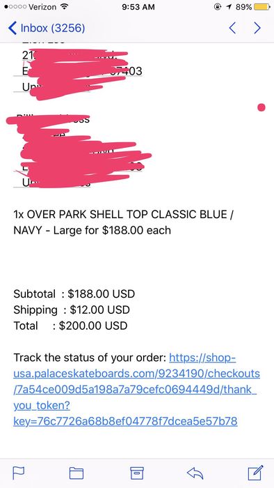 Palace OVER PARK SHELL TOP CLASSIC BLUE / NAVY | Grailed