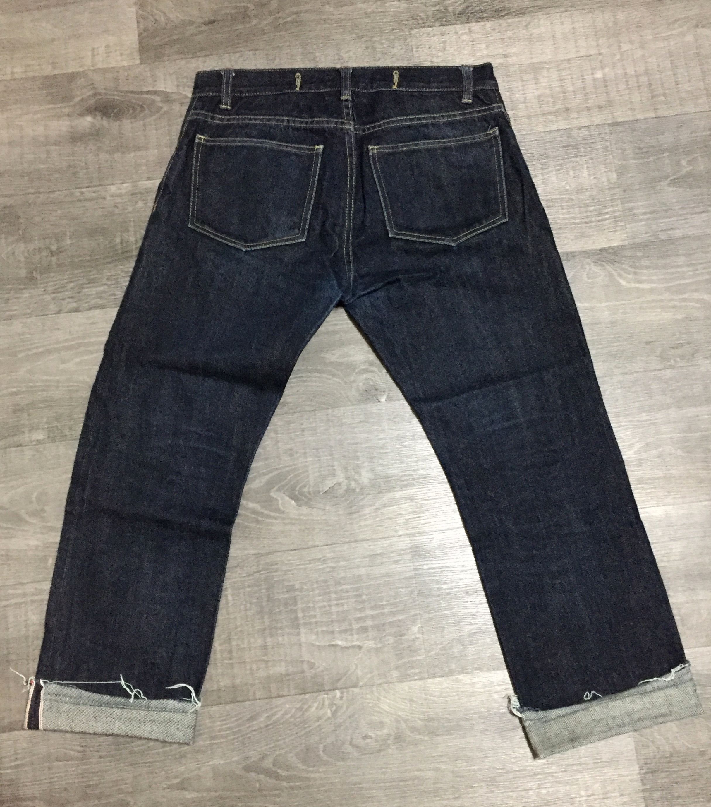 YMC YMC You Must Create Red Selvage Denim Cropped Faded Jeans Size US 29 - 3 Thumbnail