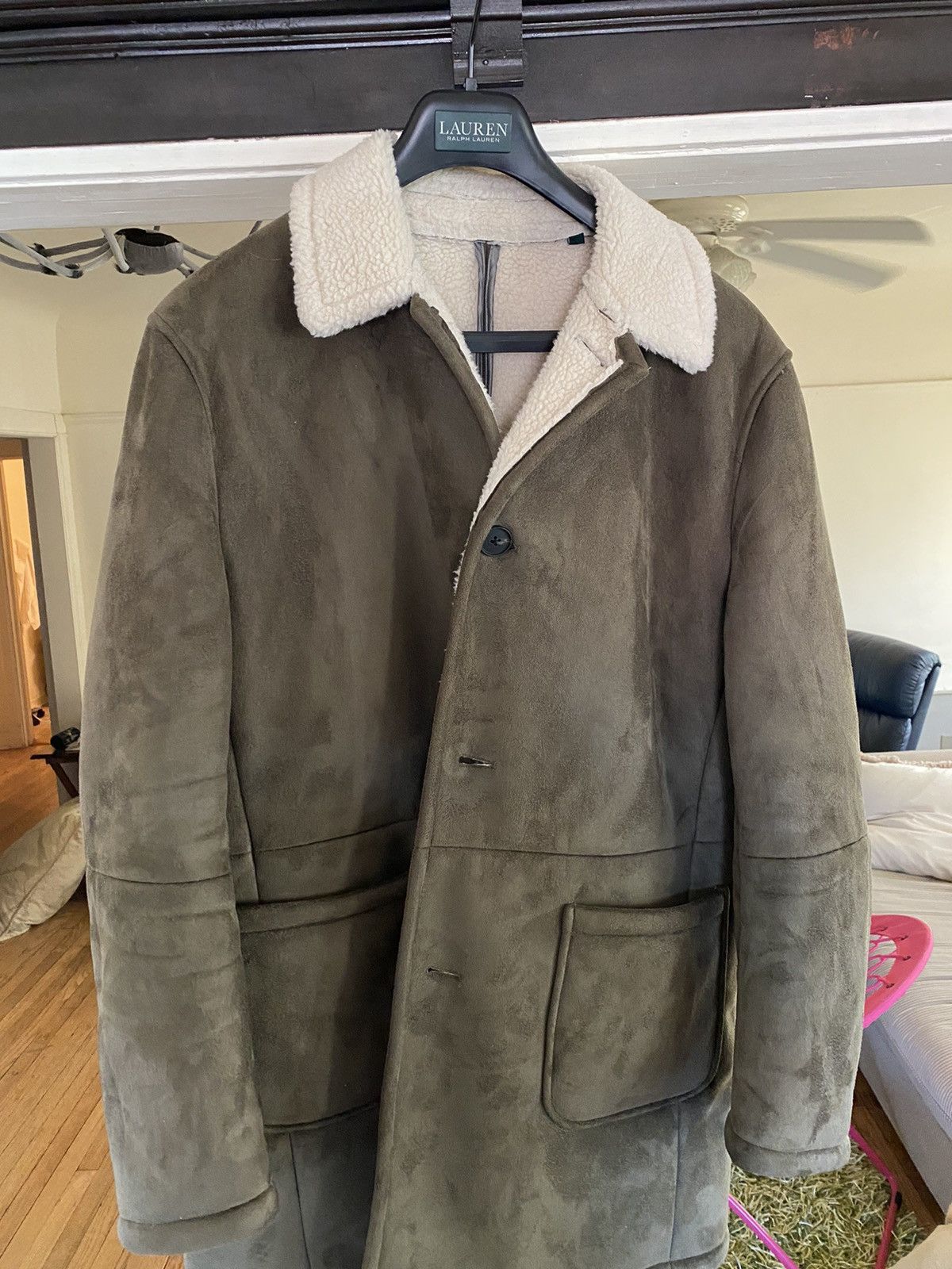 Ralph Lauren Faux Shearling Overcoat