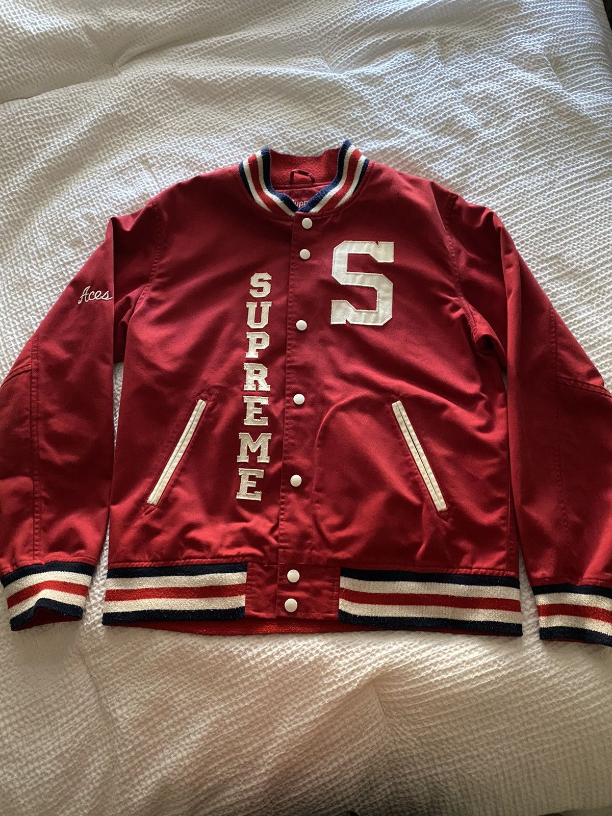 Supreme S/S 2009 Supreme “Aces” Varsity Jacket | Grailed