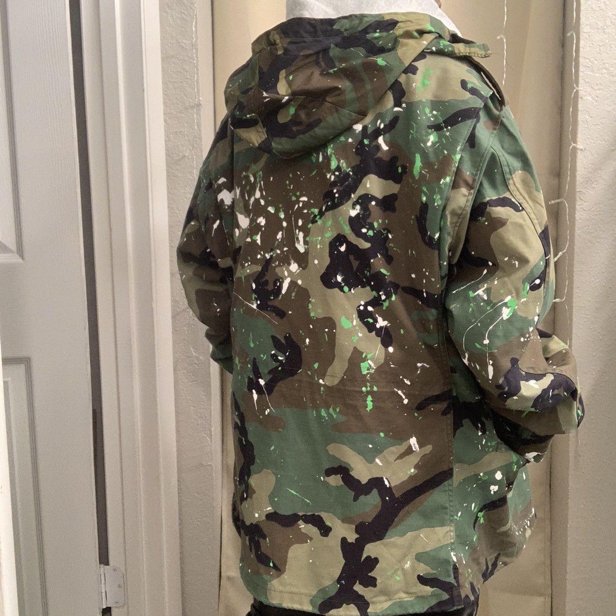 Vintage Vtg lined Army field coat with paint splatter Size US L / EU 52-54 / 3 - 3 Thumbnail