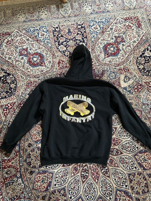 Marino Infantry Marino Infantry Black OG Logo Hoodie L | Grailed