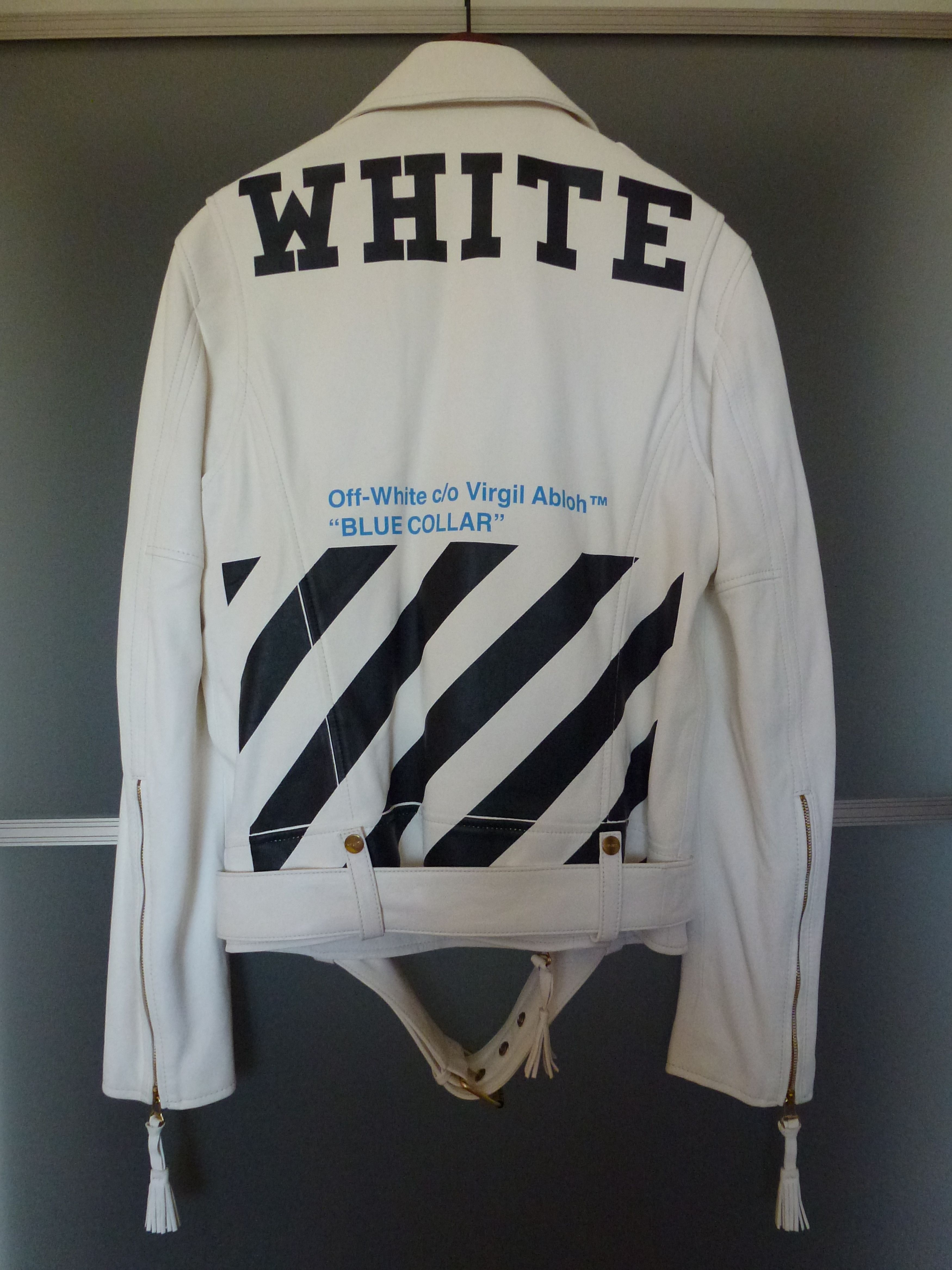 Off-White × Virgil Abloh Off-White c/o Virgil Abloh Leather Jacket ...