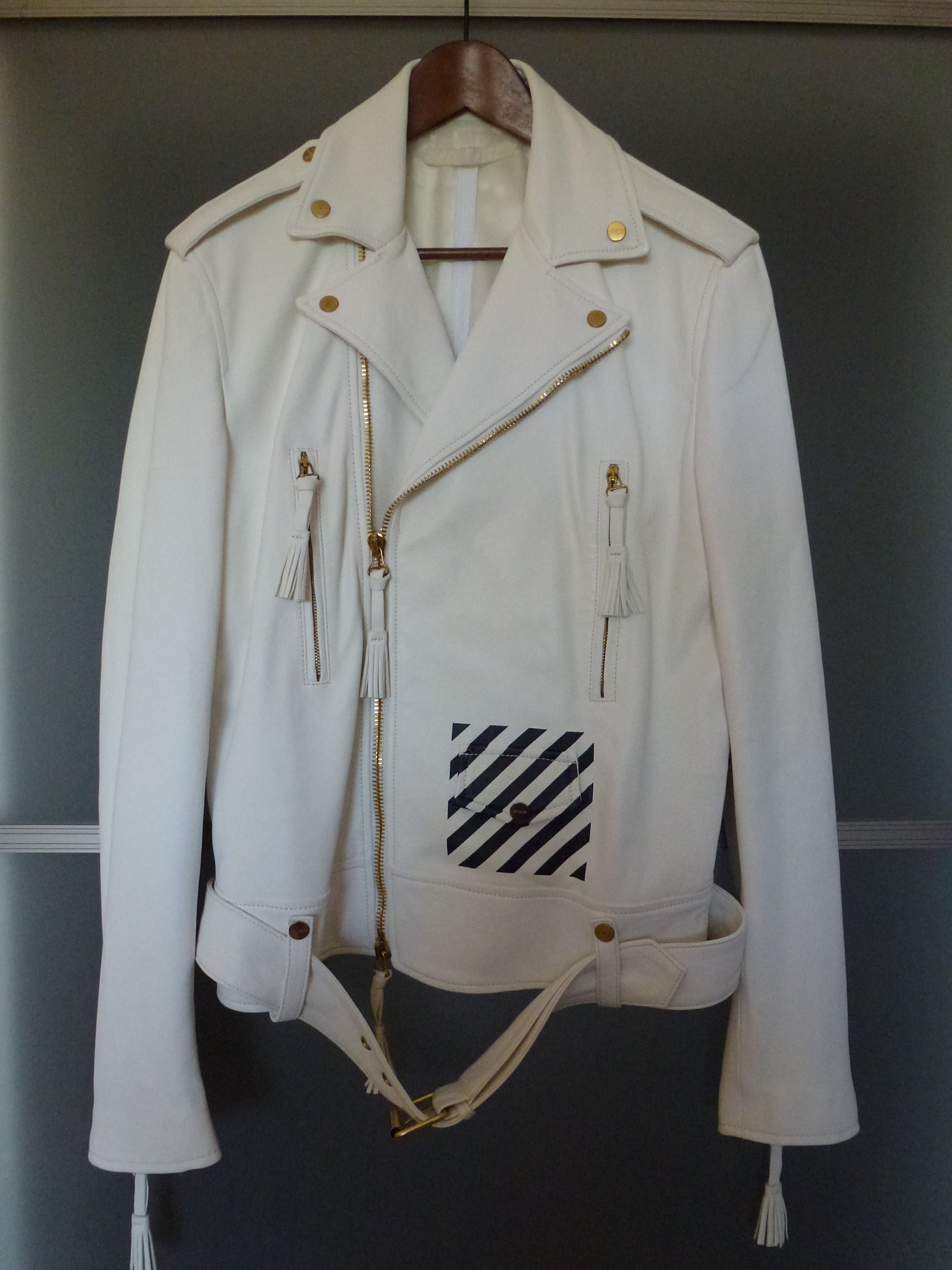 Off-White × Virgil Abloh Off-White c/o Virgil Abloh Leather Jacket Size US M / EU 48-50 / 2 - 2 Thumbnail