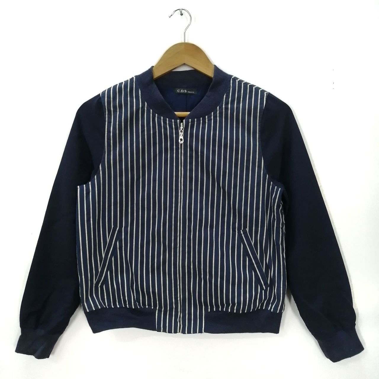 Japanese Brand 🔥 Vintage C.D.S Basic Striped Bomber Jacket Nice Design Size S / US 4 / IT 40 - 1 Thumbnail