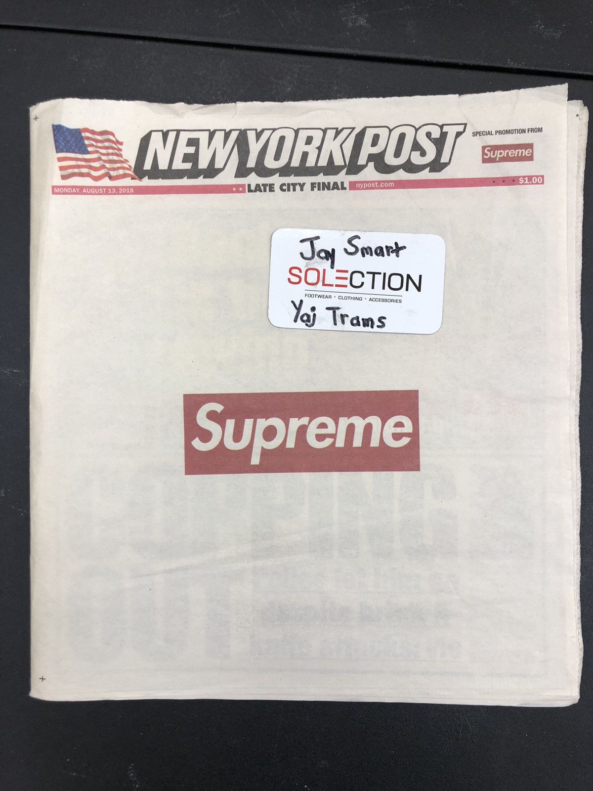 Supreme Newspaper Size ONE SIZE - 1 Thumbnail