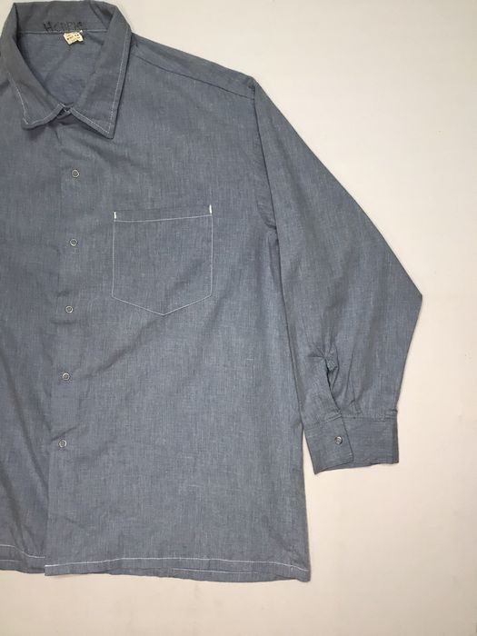 Vintage chambray ARMY snap button | Grailed