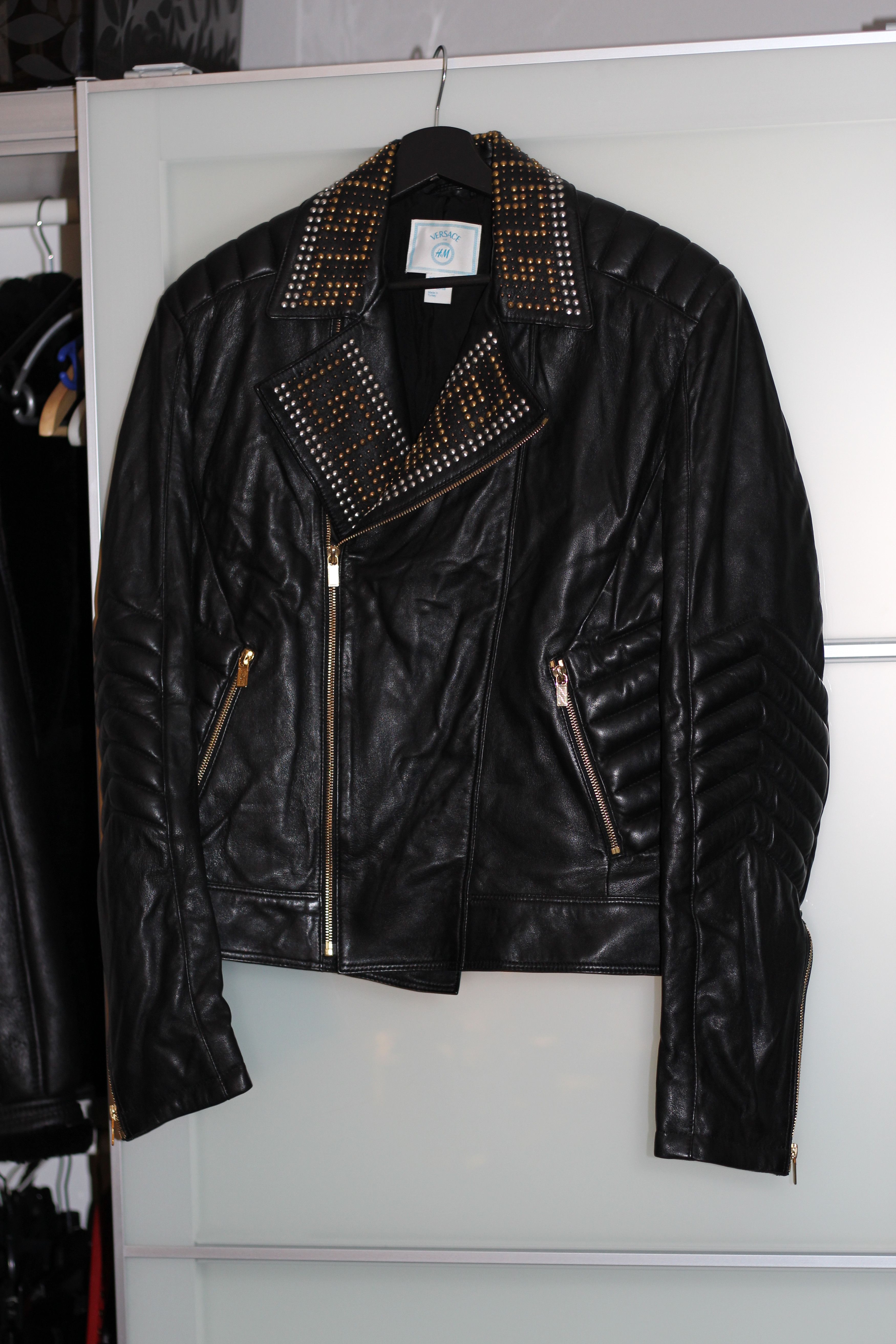H&M × Versace Versace H&M Leather Jacket | Grailed