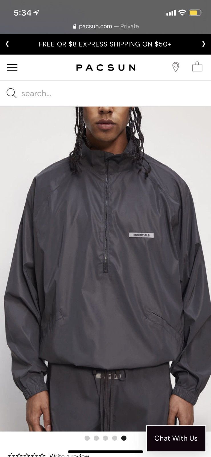 FOG FOG Essentials Reflective Track Jacket Size US M / EU 48-50 / 2 - 4 Thumbnail
