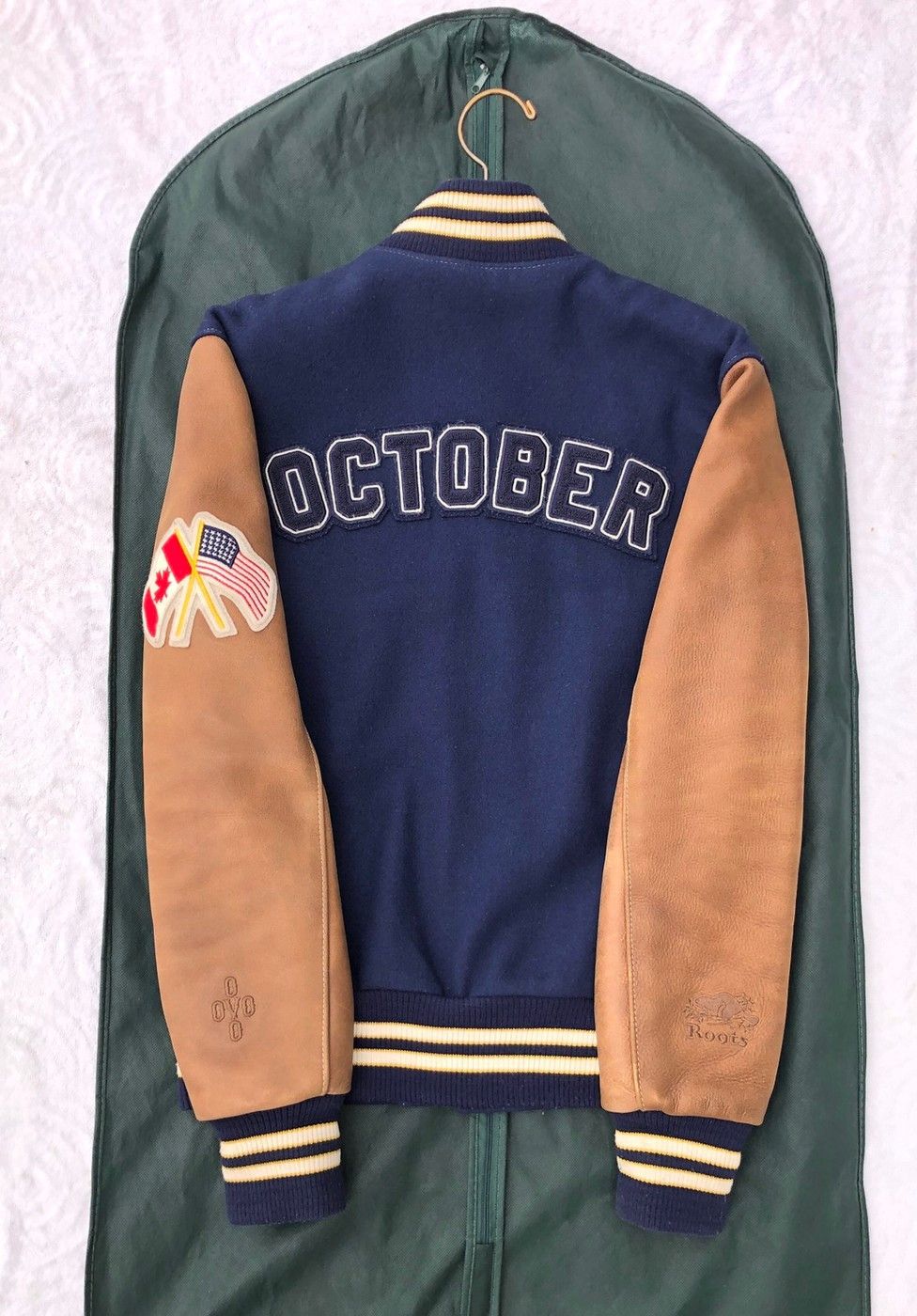 Drake OVO x Roots 2015 Navy Brown Varsity Jacket 1/75🦉🇨🇦🇺🇸 Size US S / EU 44-46 / 1 - 3 Thumbnail