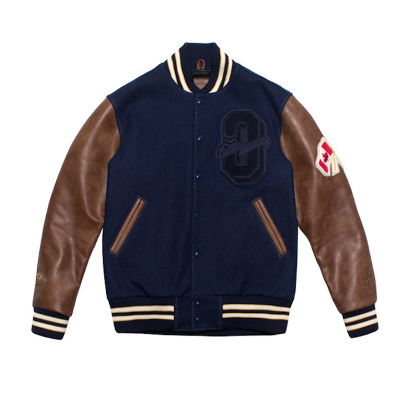 Drake OVO x Roots 2015 Navy Brown Varsity Jacket 1/75🦉🇨🇦🇺🇸 Size US S / EU 44-46 / 1 - 4 Thumbnail