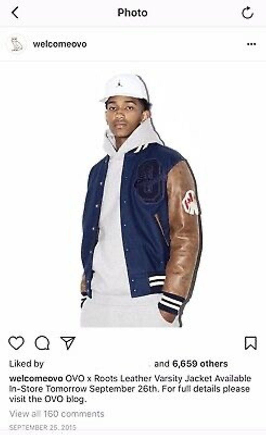 Drake OVO x Roots 2015 Navy Brown Varsity Jacket 1/75🦉🇨🇦🇺🇸 Size US S / EU 44-46 / 1 - 8 Thumbnail