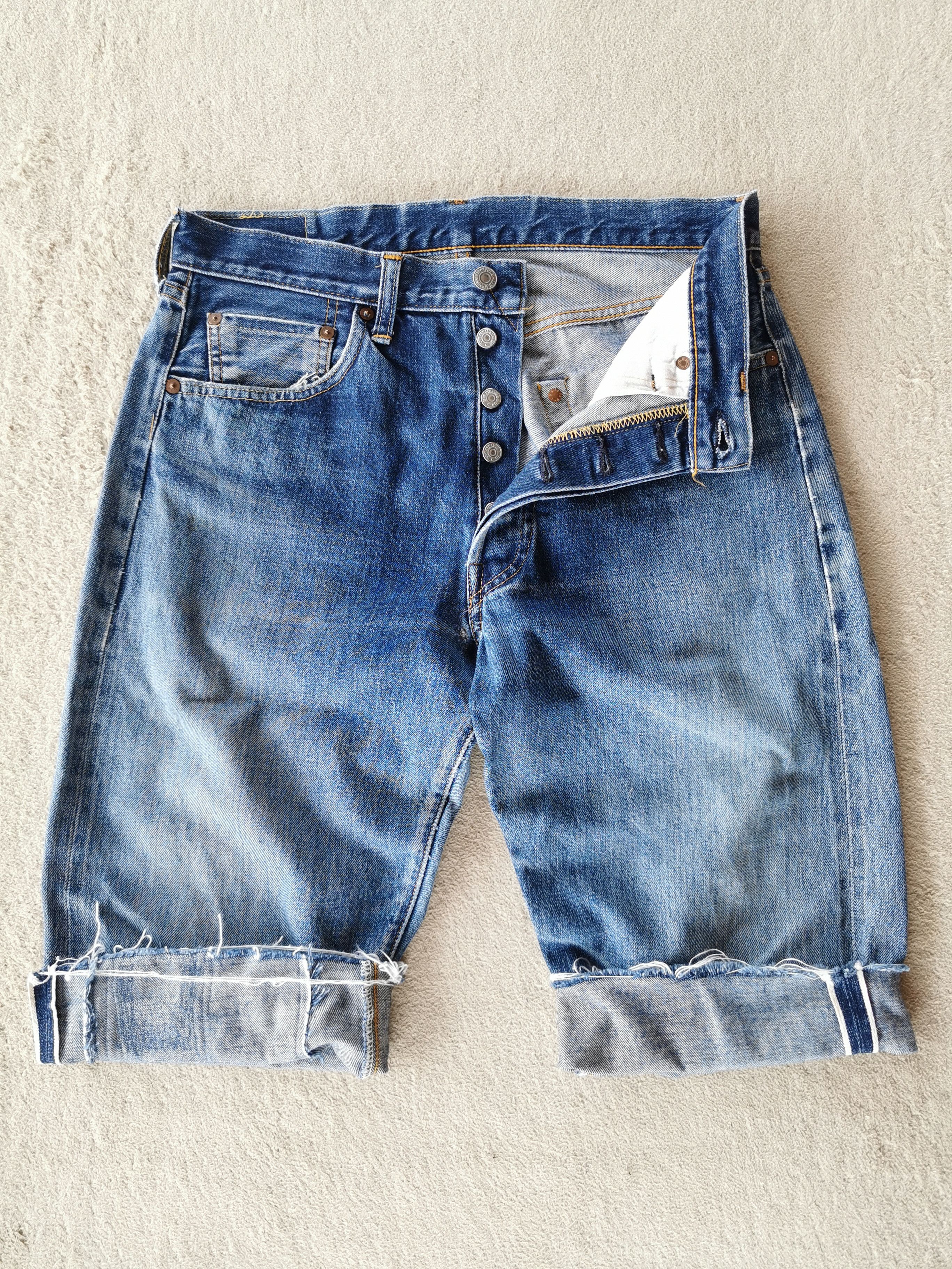 Levi's 1997 Vintage Levis 501 XX Selvedge Cropped Short Jeans Size US 32 / EU 48 - 3 Thumbnail