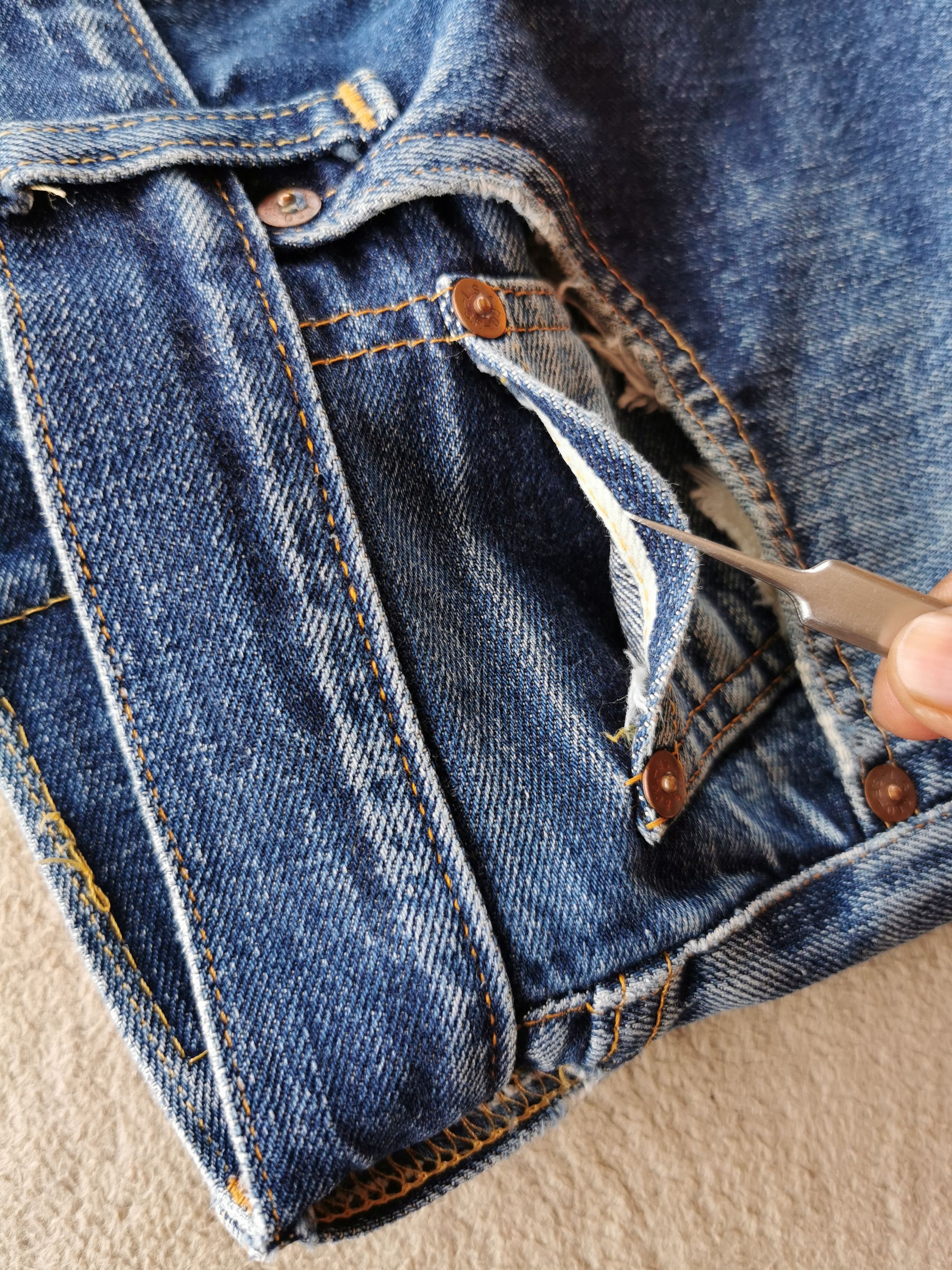 Levi's 1997 Vintage Levis 501 XX Selvedge Cropped Short Jeans Size US 32 / EU 48 - 6 Thumbnail