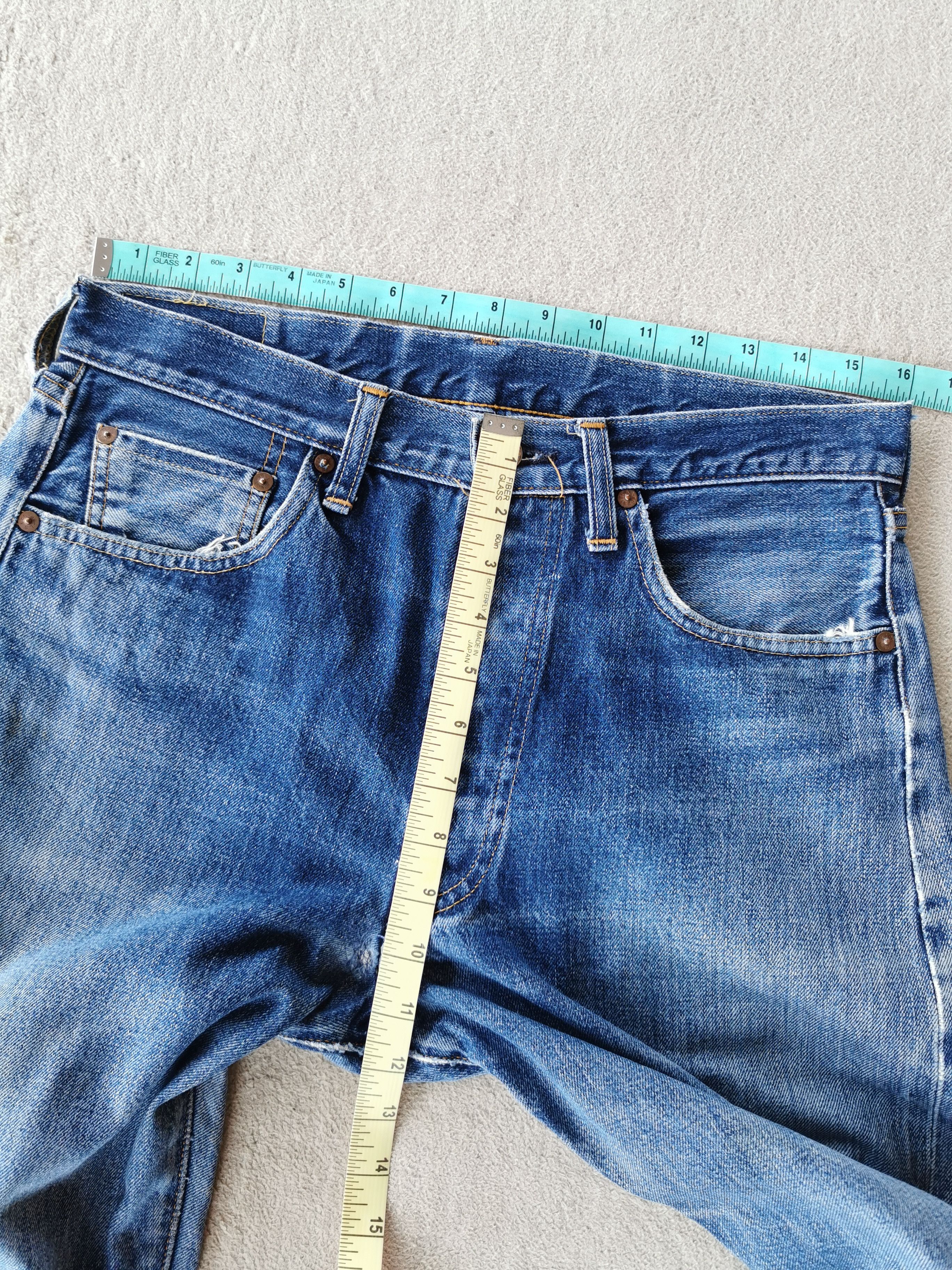 Levi's 1997 Vintage Levis 501 XX Selvedge Cropped Short Jeans Size US 32 / EU 48 - 10 Thumbnail