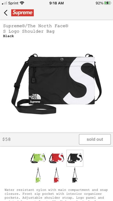 Supreme Supreme/The North Face S Logo Shoulder Bag in Black | Grailed