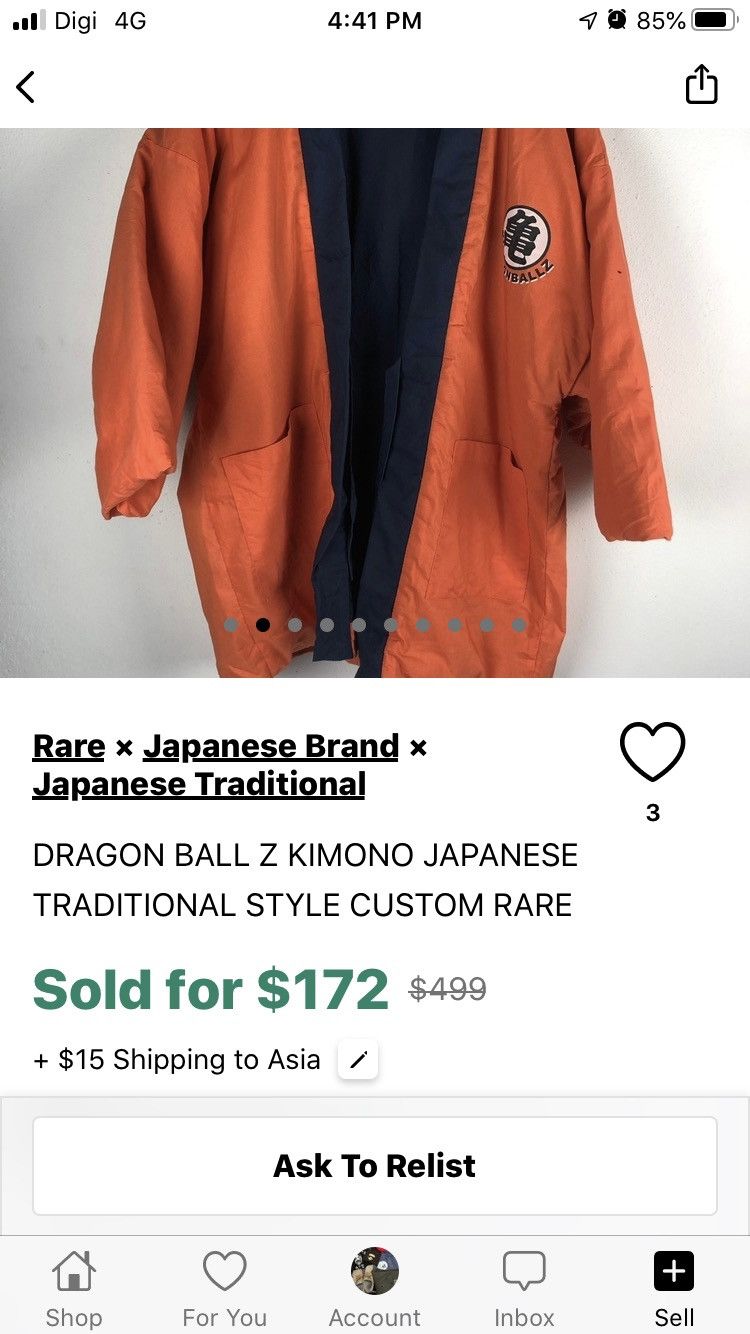 Japanese Brand Dragon Ball Z Kimono Japanese Traditional Design Large Size US L / EU 52-54 / 3 - 11 Thumbnail