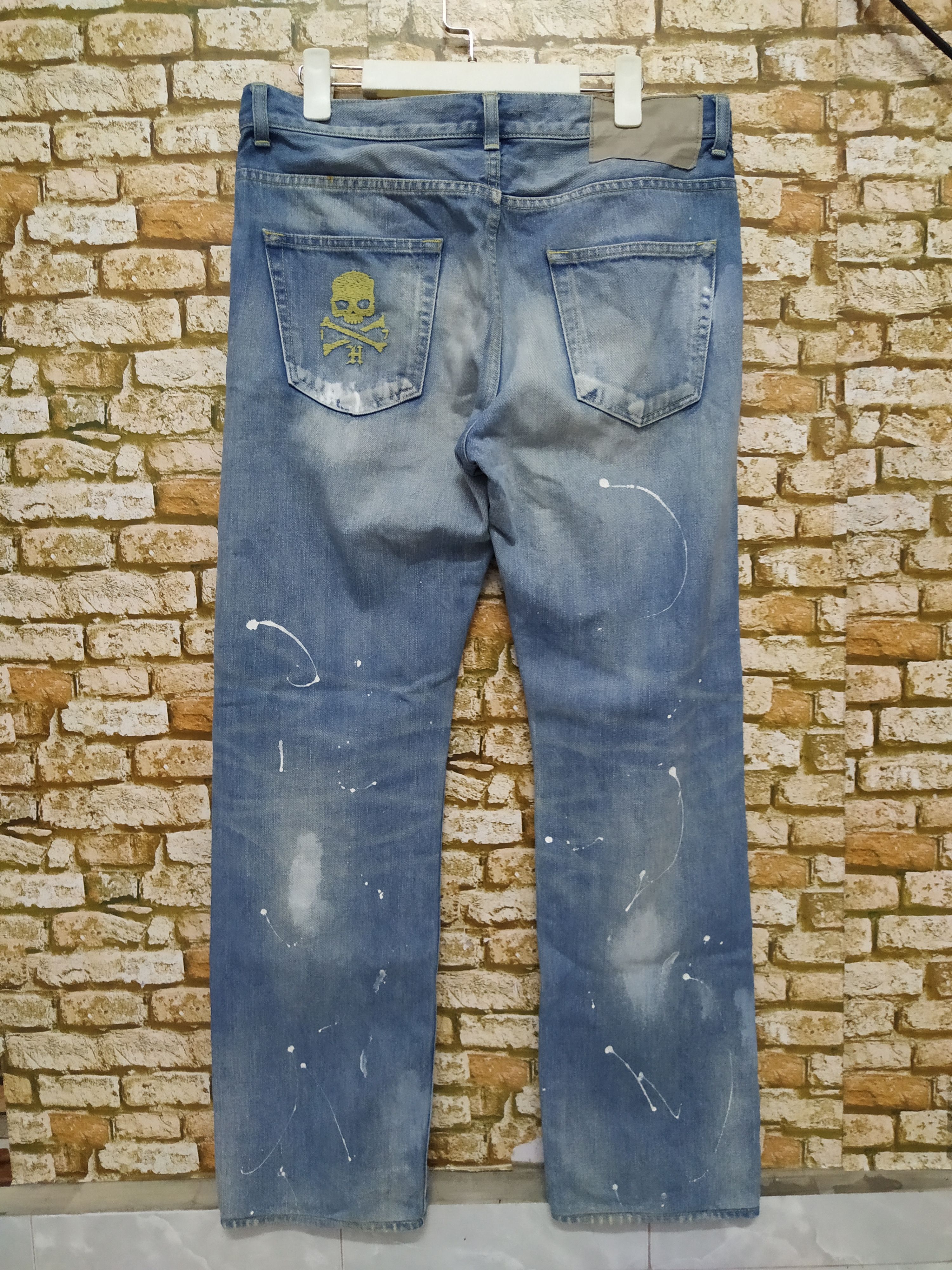 HYDROGEN HYDROGEN SKULL DENIM JAPAN (B642) Waist 34 Size US 34 / EU 50 - 1 Thumbnail