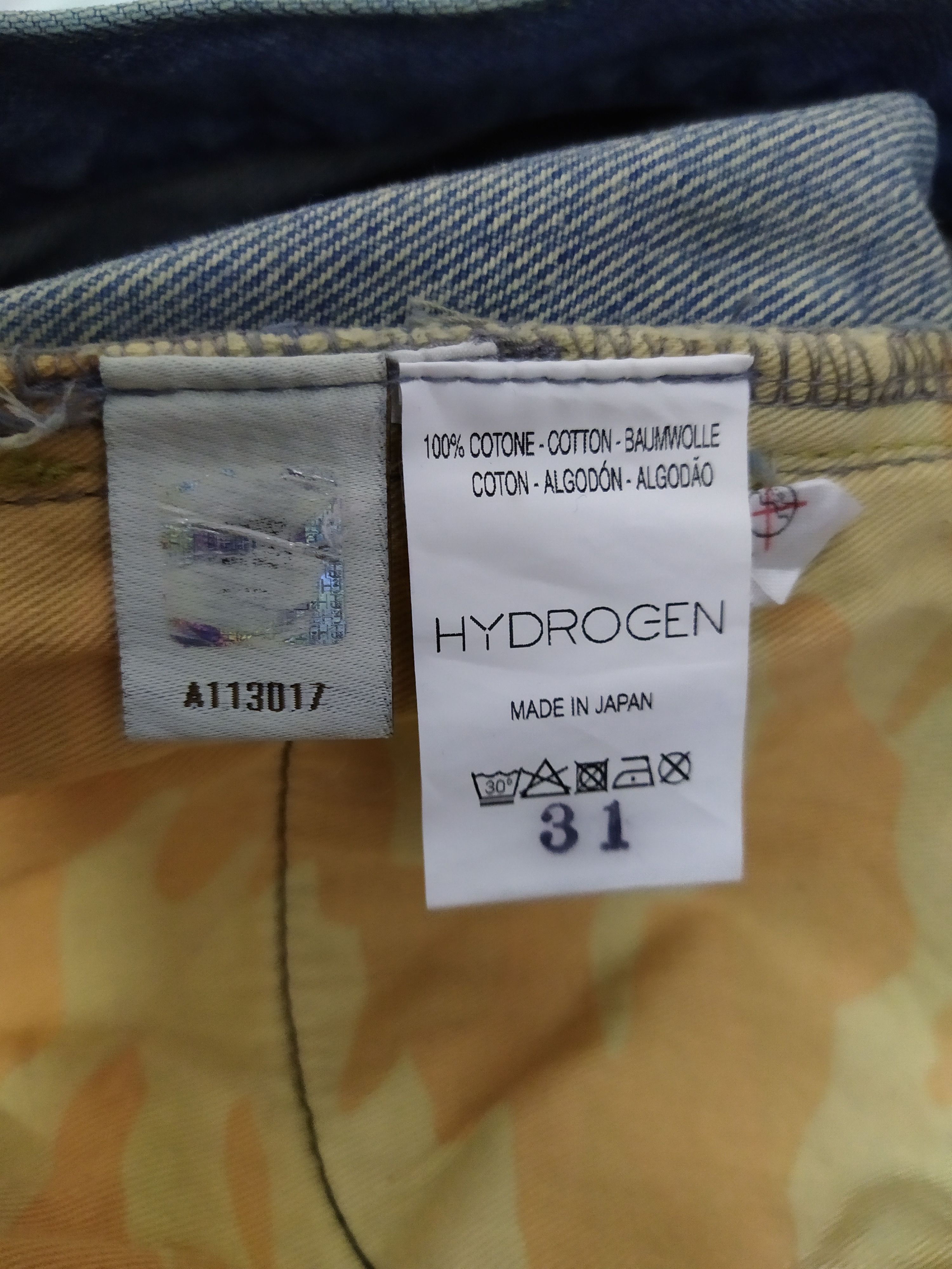 HYDROGEN HYDROGEN SKULL DENIM JAPAN (B642) Waist 34 Size US 34 / EU 50 - 12 Thumbnail