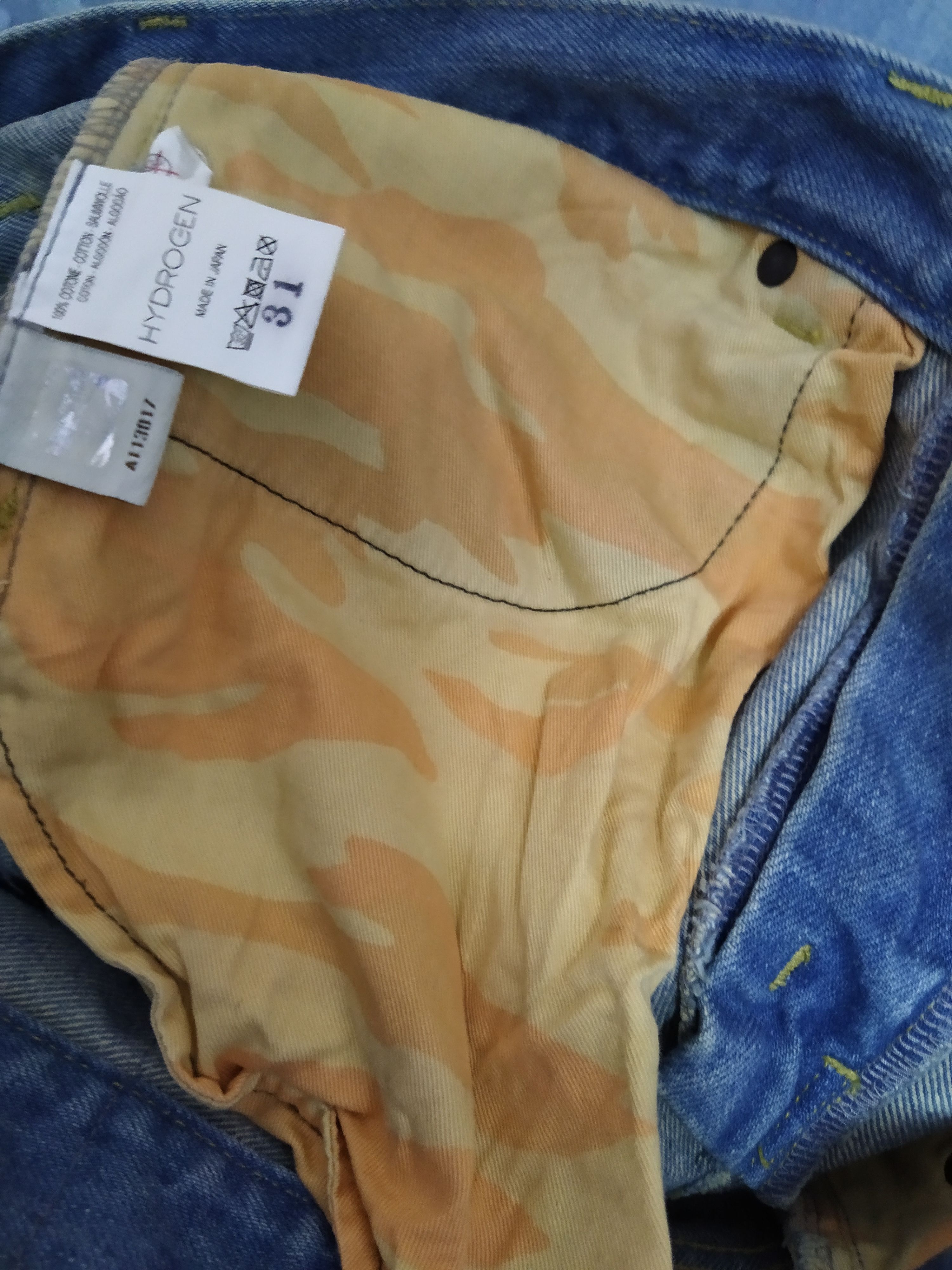 HYDROGEN HYDROGEN SKULL DENIM JAPAN (B642) Waist 34 Size US 34 / EU 50 - 11 Thumbnail