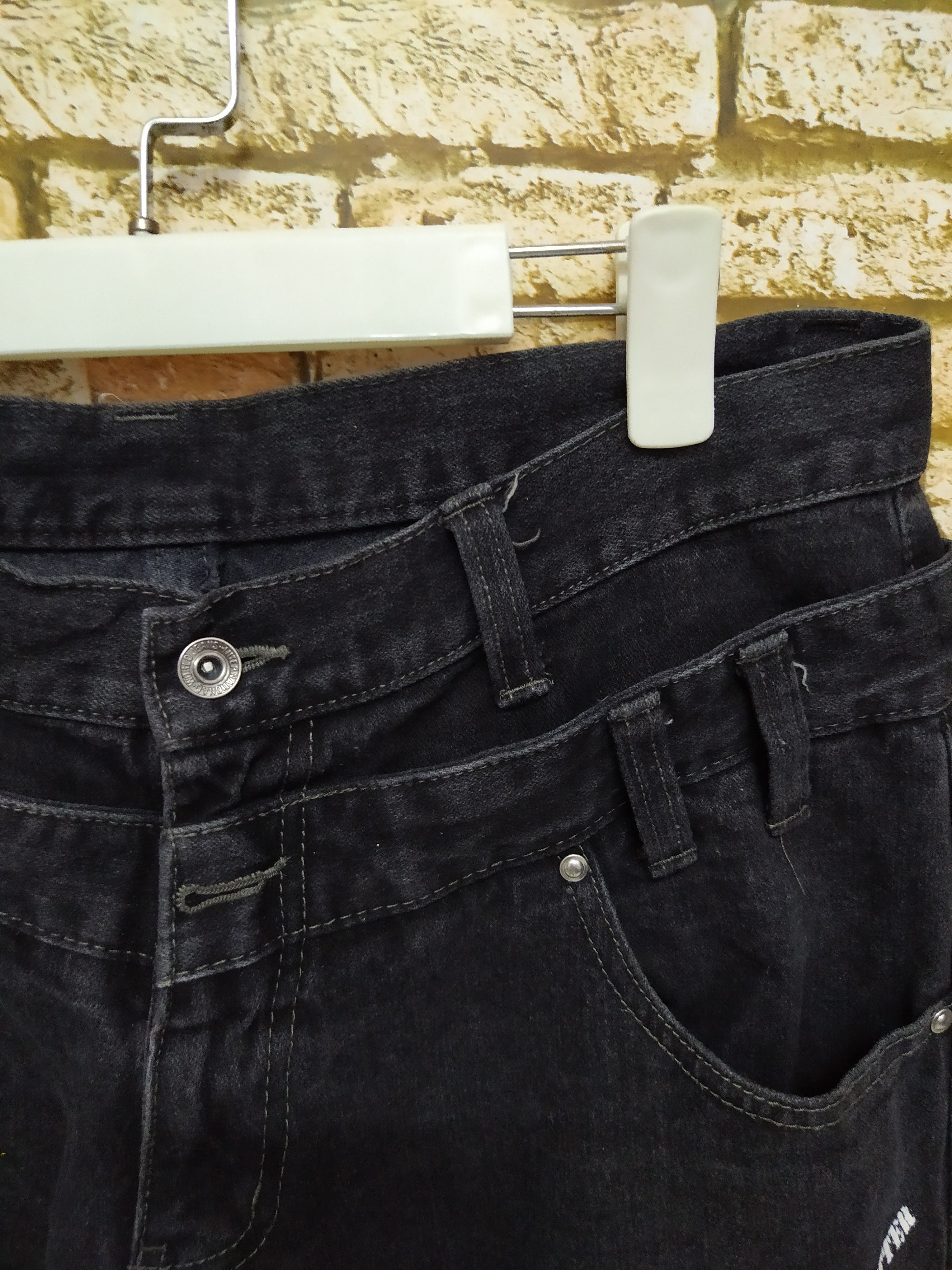 Japanese Brand SKULL PUNK POEMS JAPAN DENIM (B644) Waist 35 Size US 35 - 6 Thumbnail