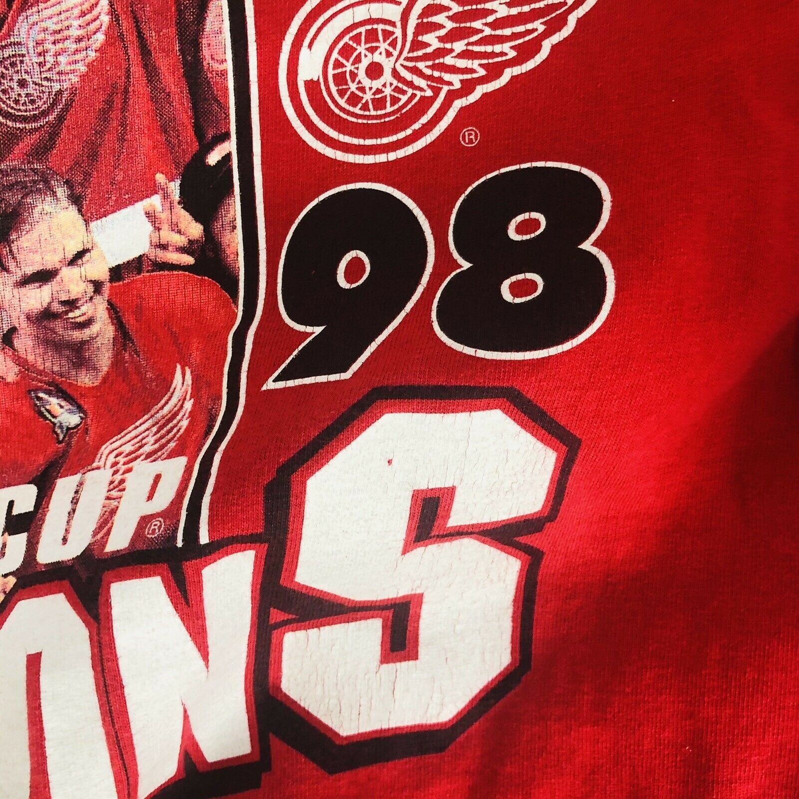 Hanes × NHL × Vintage Vintage 90s Detroit Red Wings 1998 Stanly Cup Finals L Size US L / EU 52-54 / 3 - 8 Thumbnail