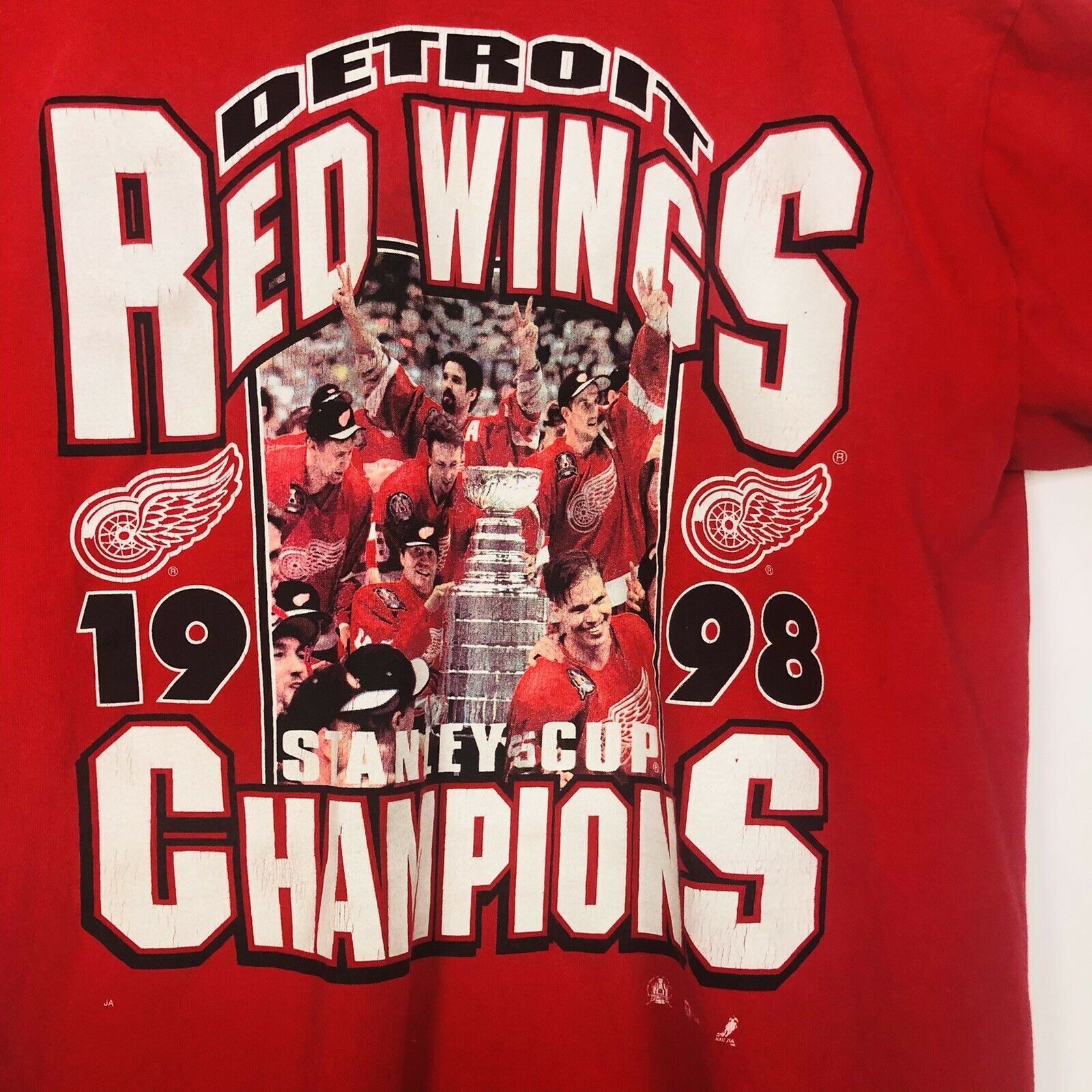 Hanes × NHL × Vintage Vintage 90s Detroit Red Wings 1998 Stanly Cup Finals L Size US L / EU 52-54 / 3 - 1 Thumbnail