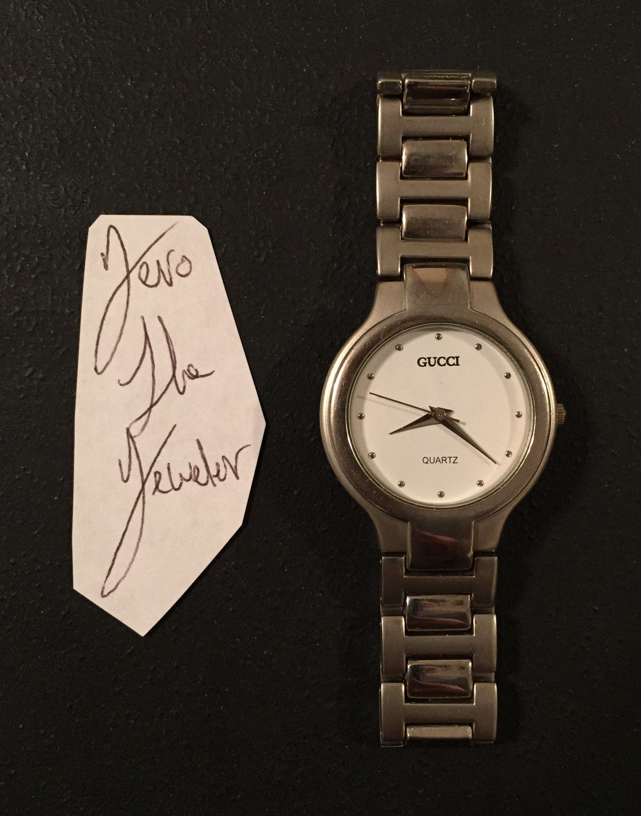 Gucci 35mm Vintage 90001 Silver Tone Dress Watch Grailed