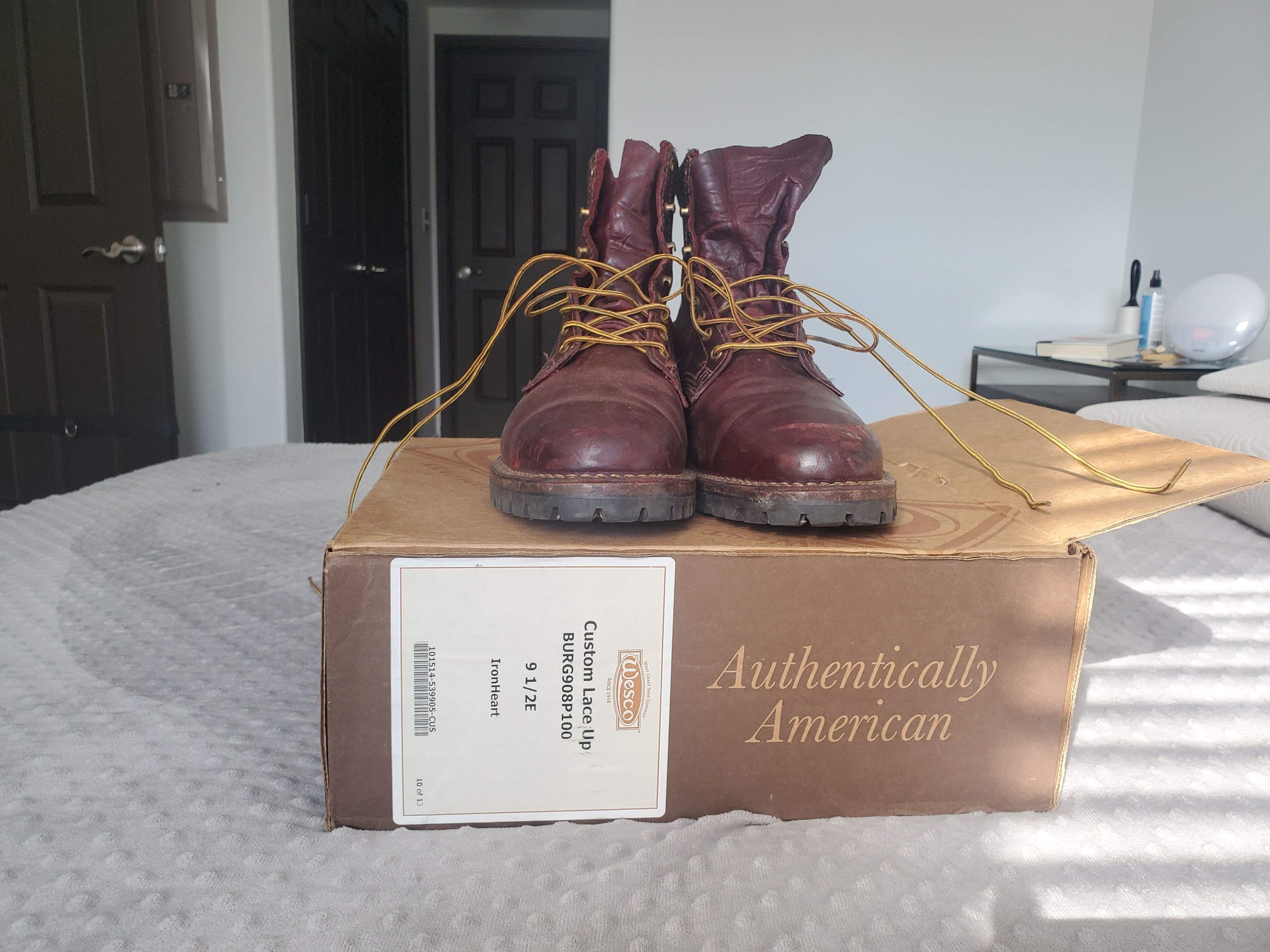WESCO IRON HEART X WESCO 8" BURGUNDY SMOOTHOUT WALKING BOOT Grailed