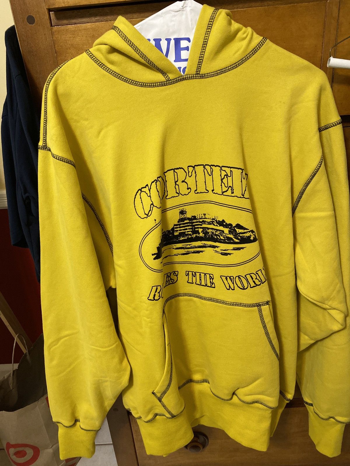 Vintage Corteiz mustard yellow hoodie crtz rtw | Grailed