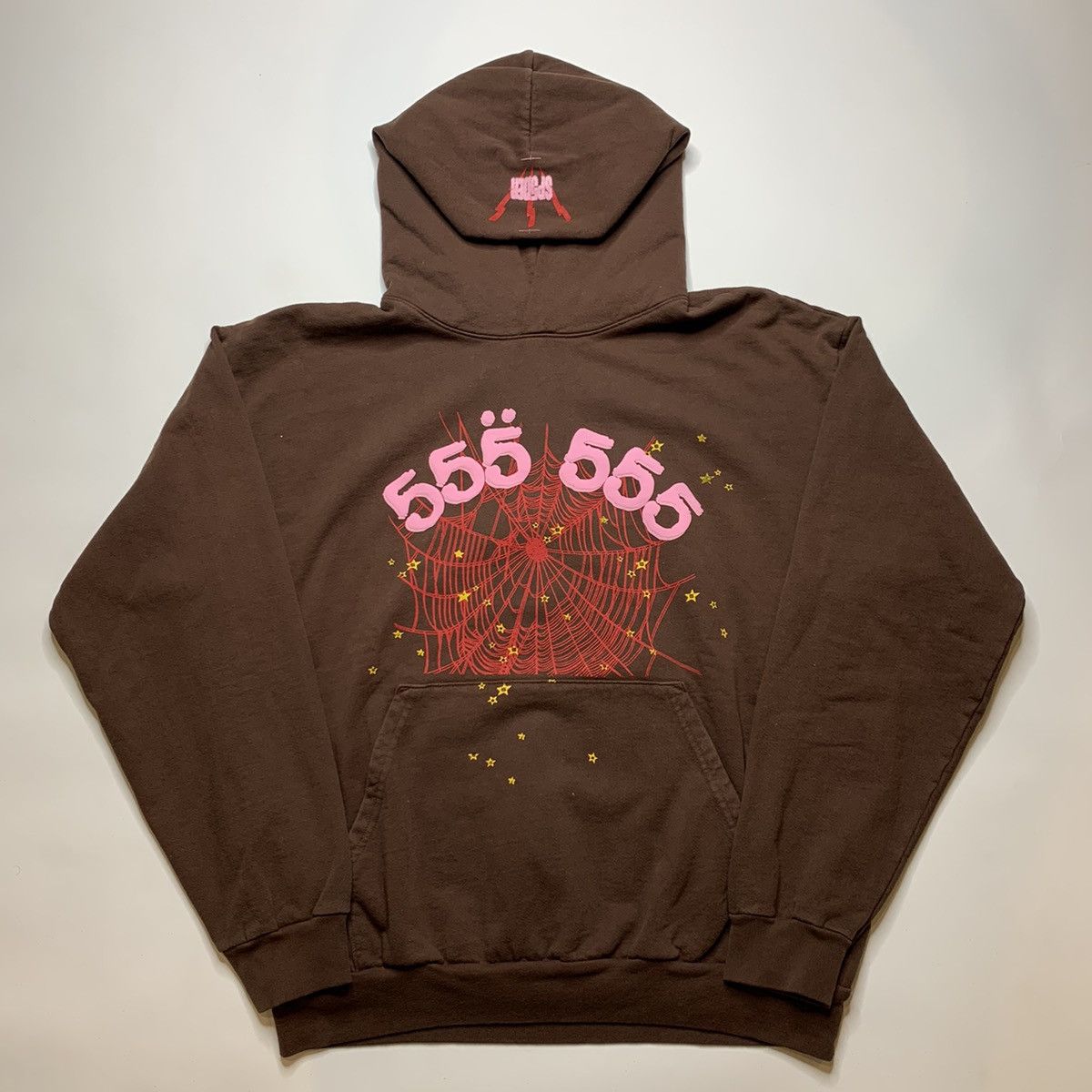 New Spider Worldwide × Young Thug Sp5der Angel Brown Hoodie Size XL