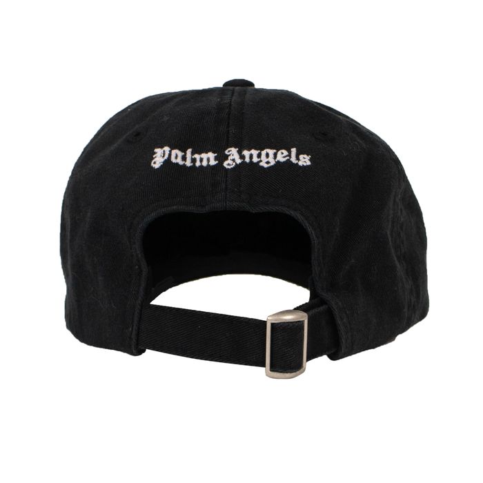 Palm Angels Black Cotton 'Metal Logo' Baseball Cap Hat | Grailed