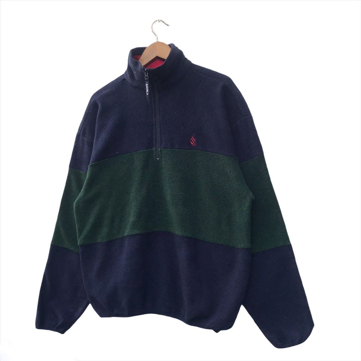 Nautica × Vintage Nautica Fleece Hafl Zipper Size US M / EU 48-50 / 2 - 2 Thumbnail