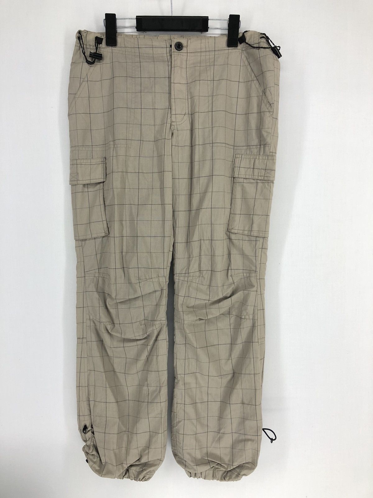 Japanese Brand PAS DE DEUX PLAID CARGO SWEATPANTS [#83] Size US 32 / EU 48 - 1 Thumbnail