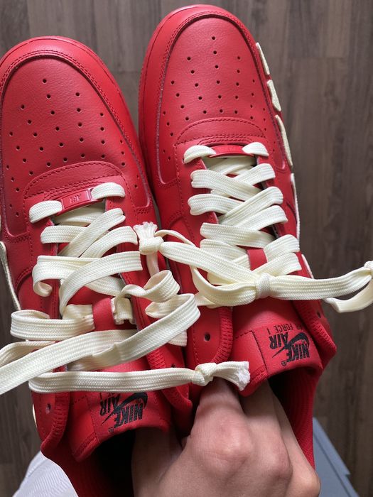 Nike Air Force 1 Low Skeleton Red Custom 