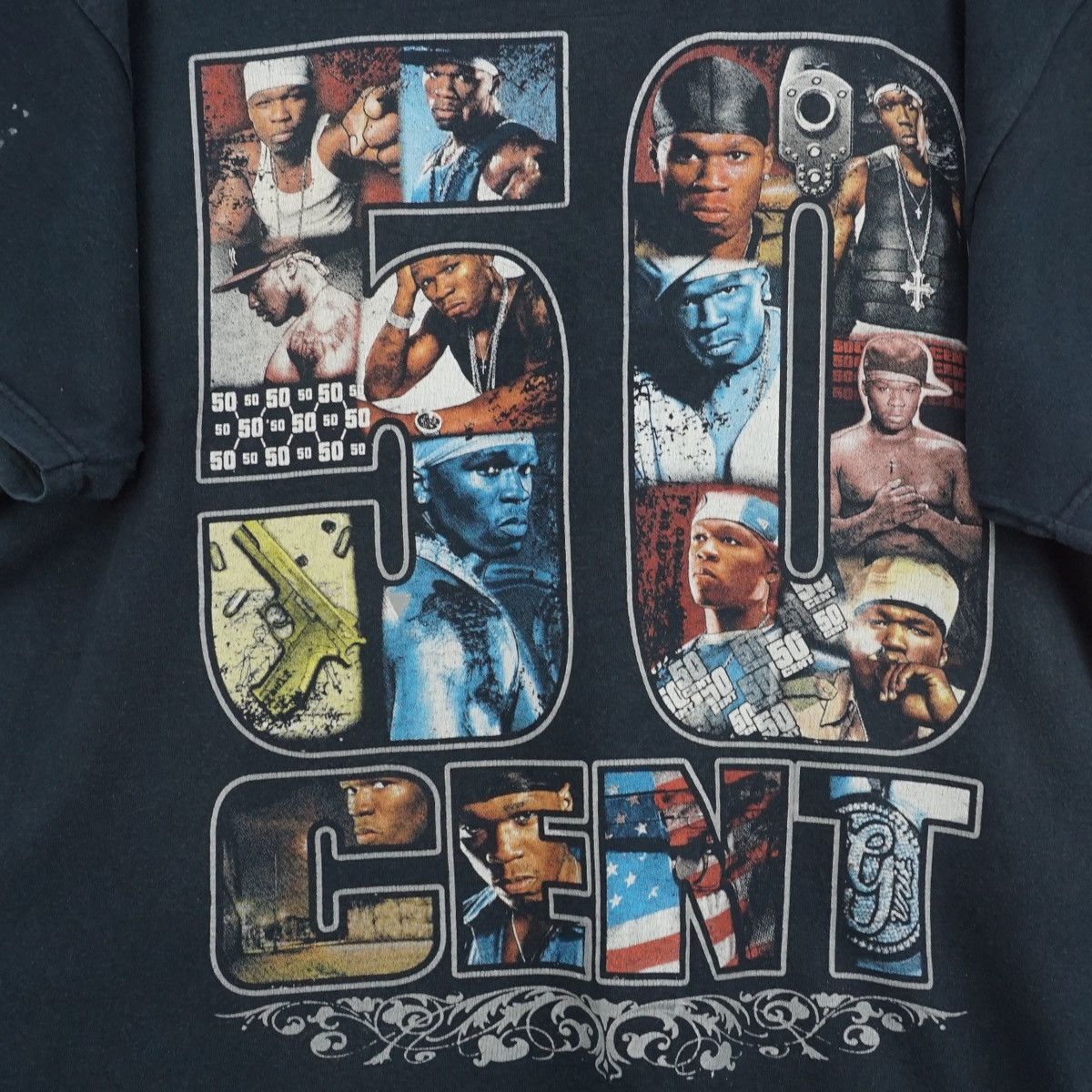 50 Cent Vintage 90’s 50 Cent G Unit Rap T-shirt Size US XL / EU 56 / 4 - 2 Thumbnail