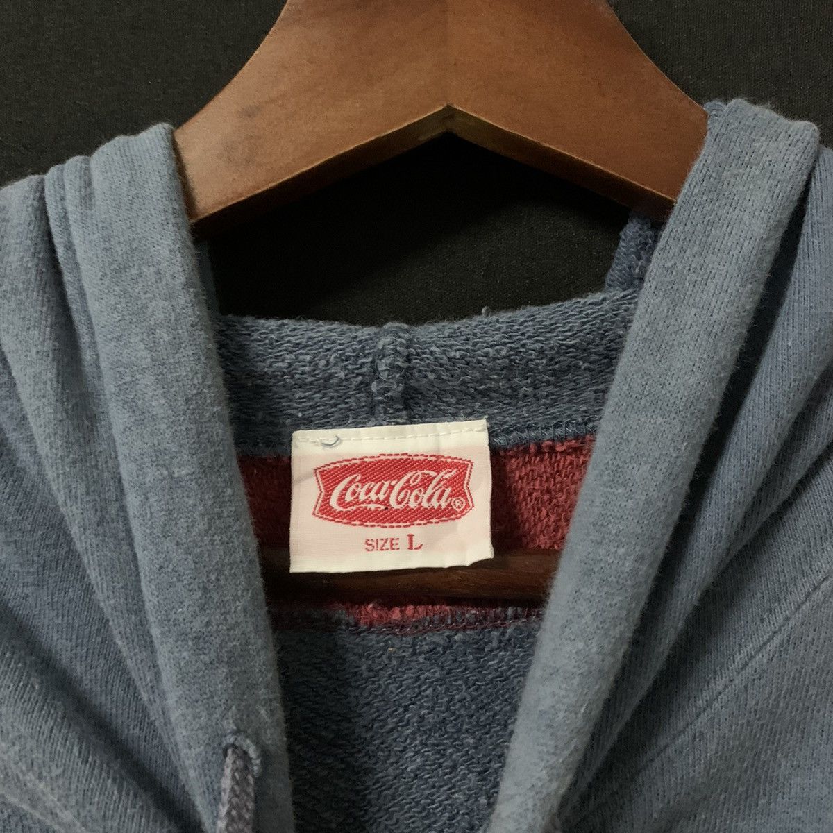 Coca Cola × Vintage Vintage Coca-cola Embroidery Hooded Sweater Sweatshirt Size US L / EU 52-54 / 3 - 8 Thumbnail