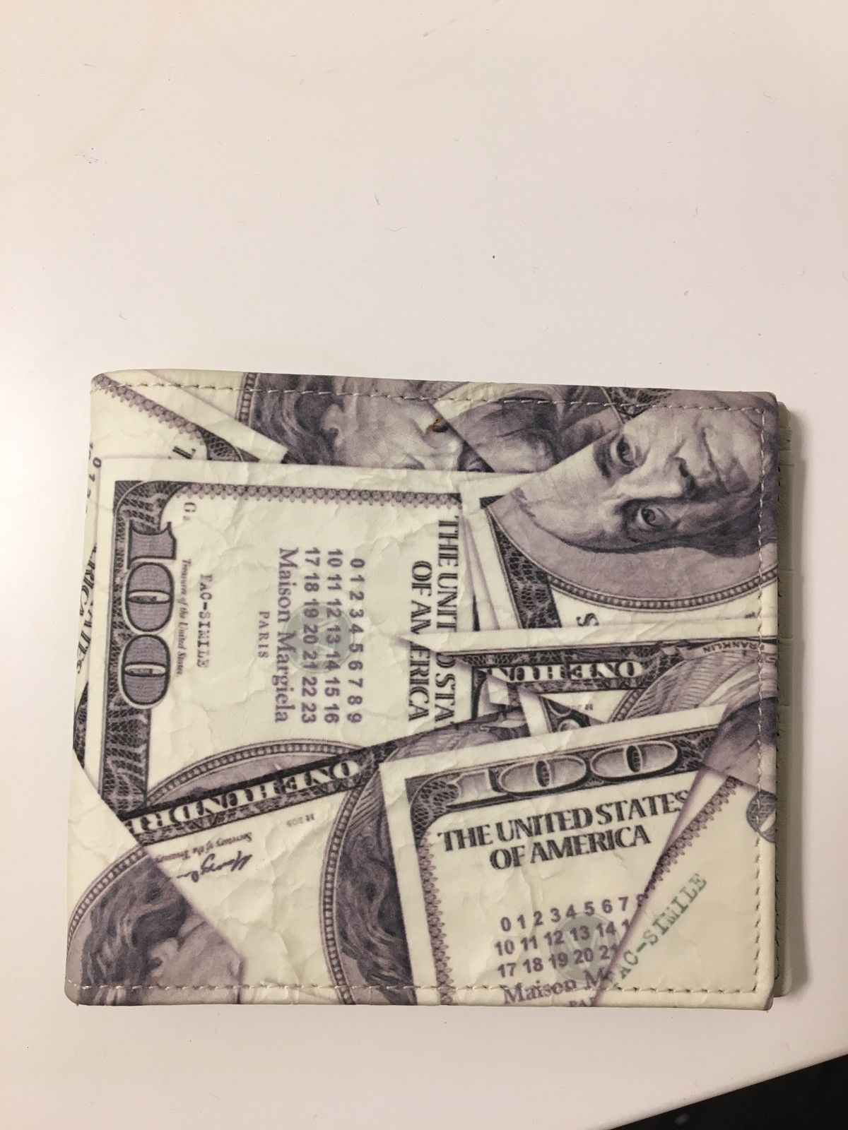 Maison Margiela Margiela printed ”fake money” leather wallet Maison Margiela Margiela printed ”fake money” leather wallet