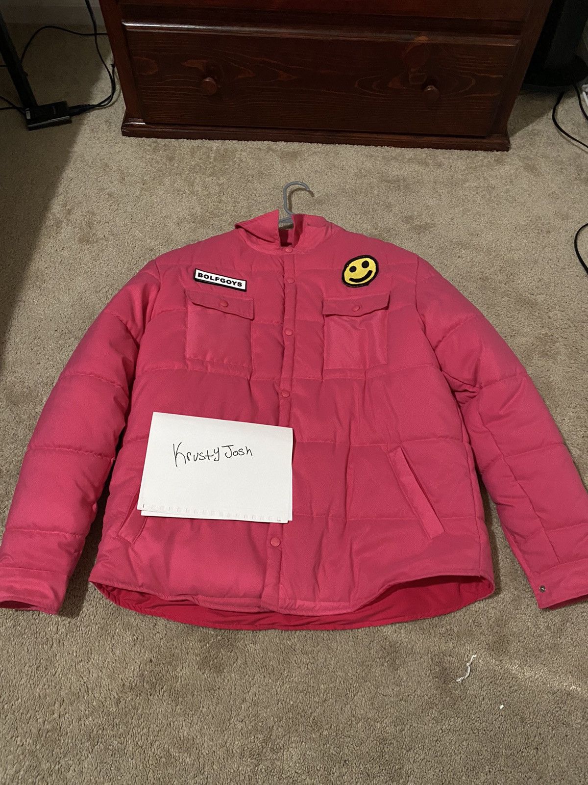 Golf Wang × Tyler The Creator GOLF WANG PINK PUFFER (BOLF GOYS) SIZE:XL Size US XL / EU 56 / 4 - 1 Thumbnail