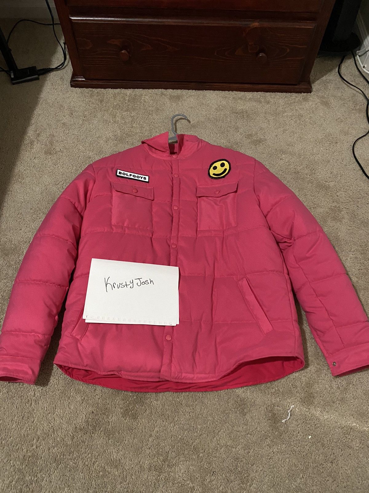 Golf Wang × Tyler The Creator GOLF WANG PINK PUFFER (BOLF GOYS) SIZE:XL Size US XL / EU 56 / 4 - 2 Thumbnail