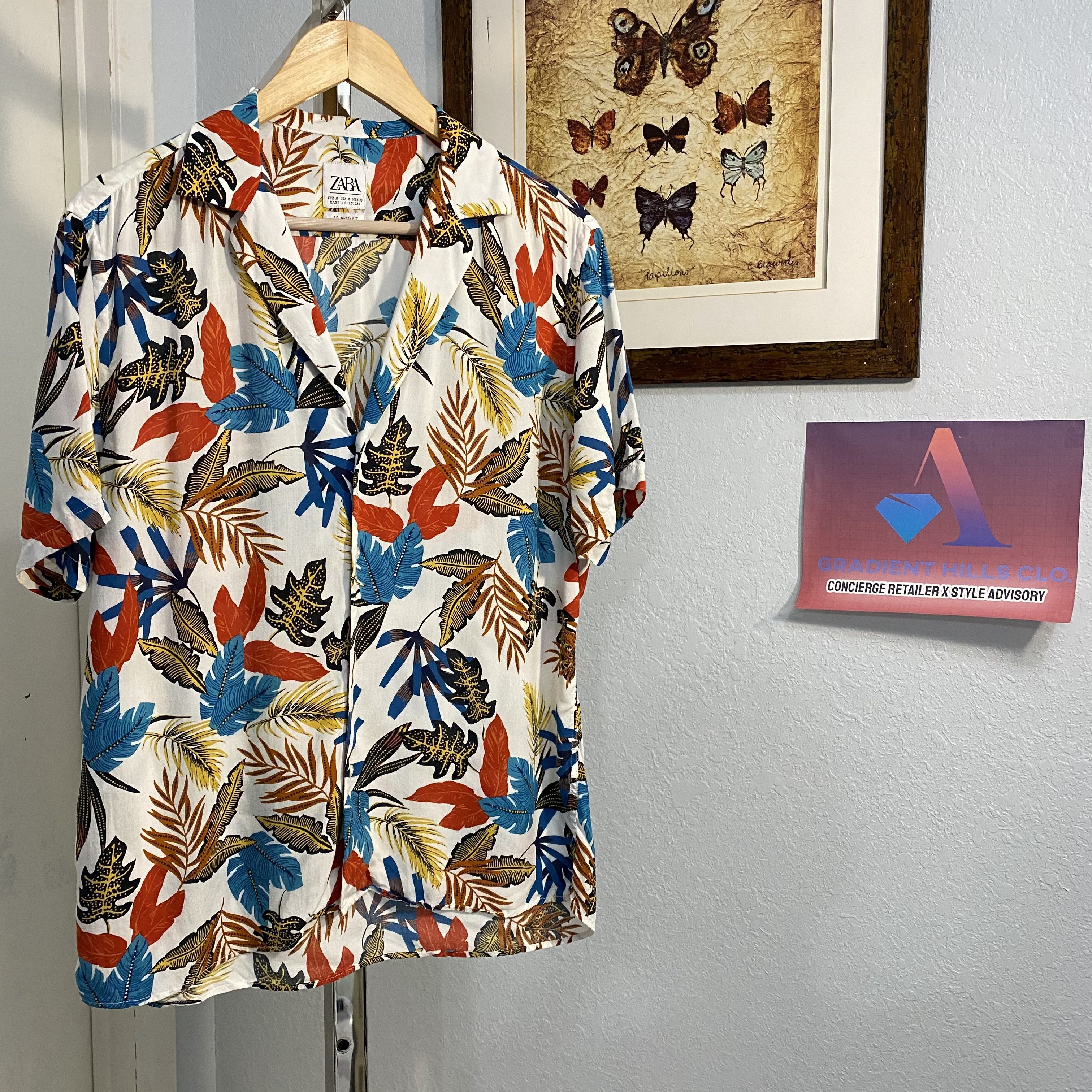 Iconic Floral Motif Button Up S/s Shirt