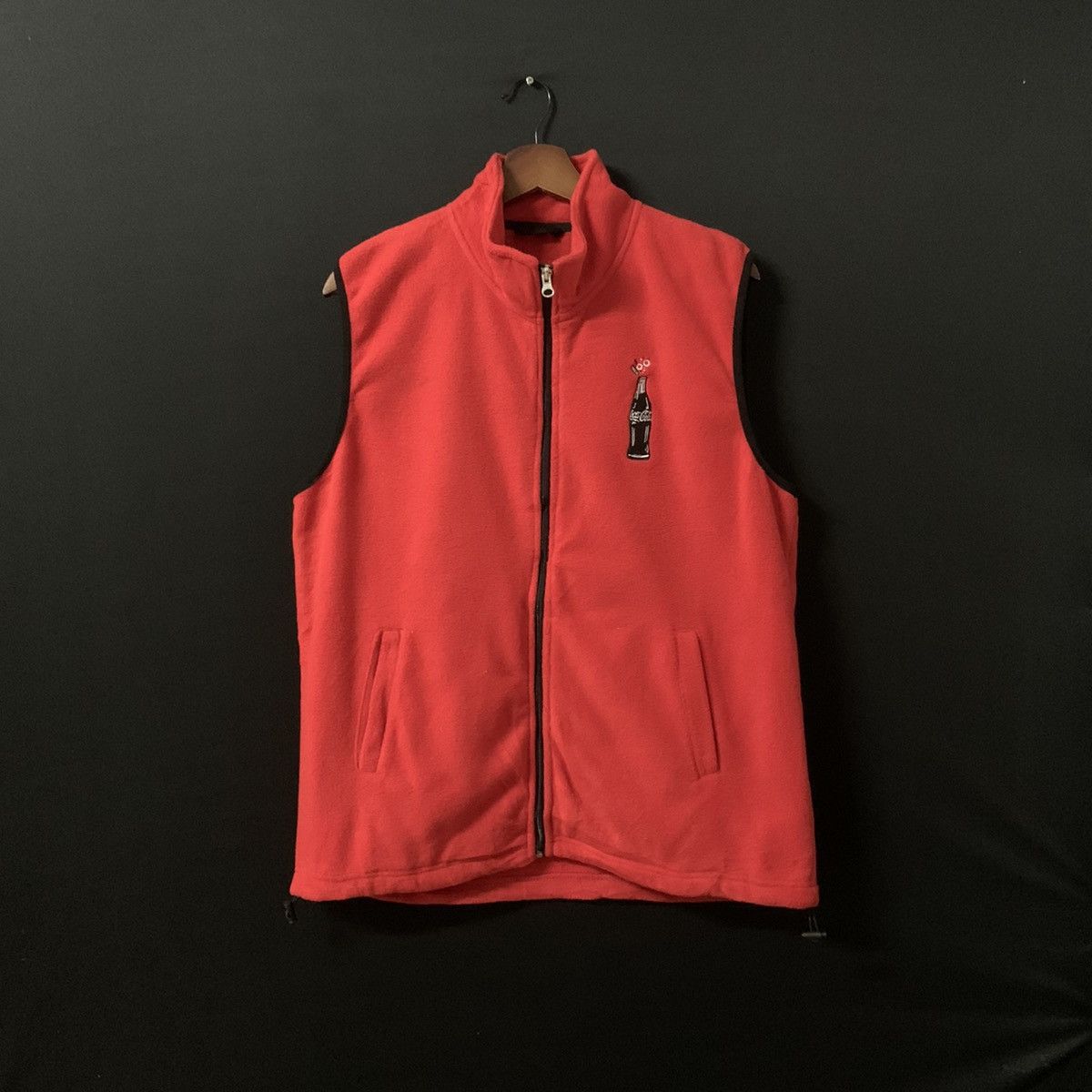 Coca Cola × Vintage Vintage Coca-cola Spell Out Big Logo Zip Ups Vest Size US M / EU 48-50 / 2 - 2 Thumbnail